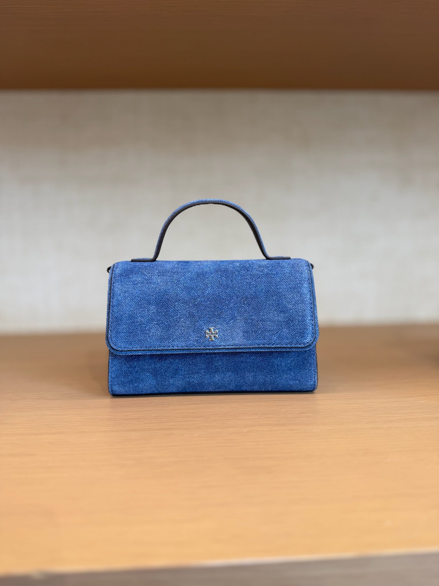 Emerson Denim Suede Mini Top Handle