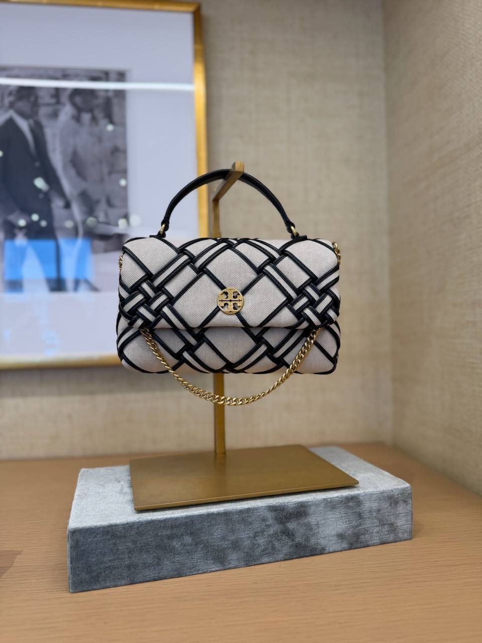 Tory Burch Kira Woven Canvas Convertible Shoulder Bag