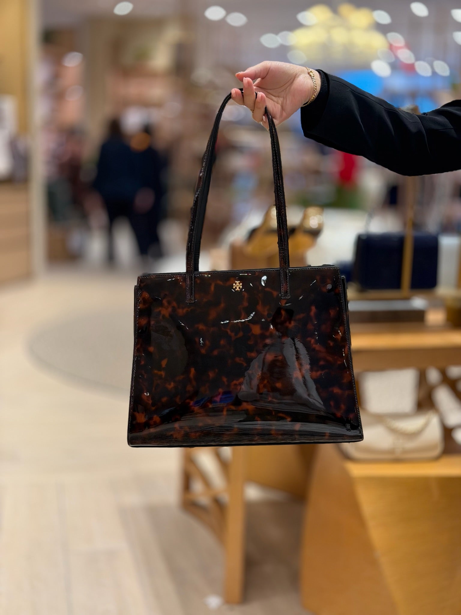 Emerson Tortoise Leather Tote