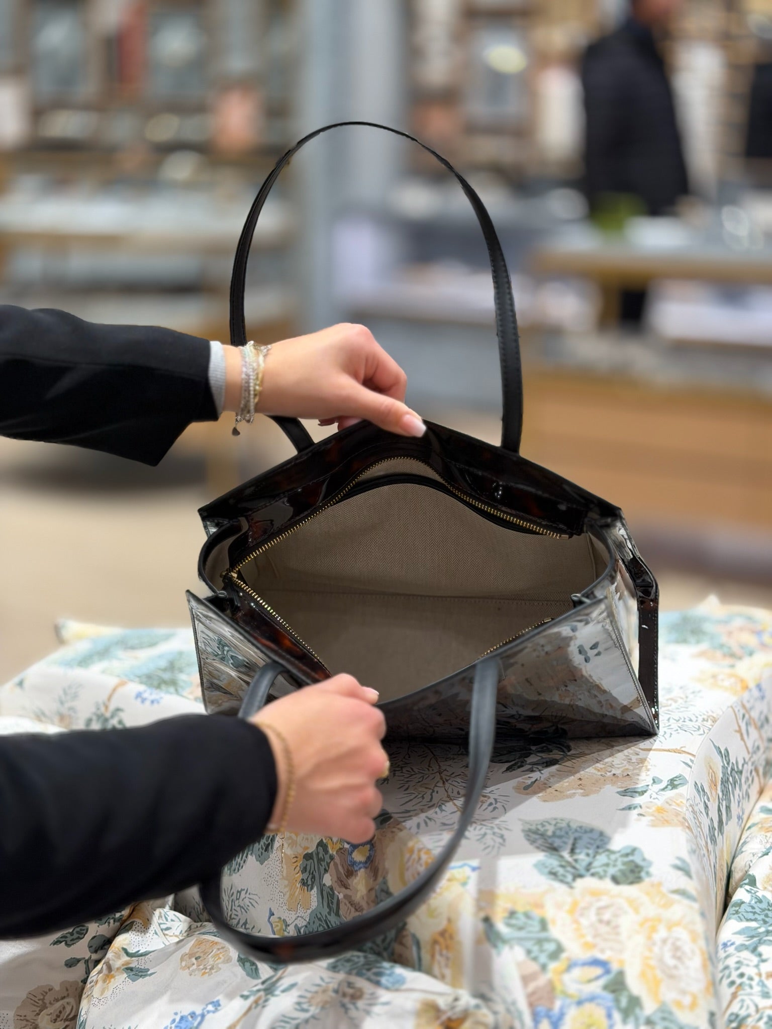 Emerson Tortoise Leather Tote