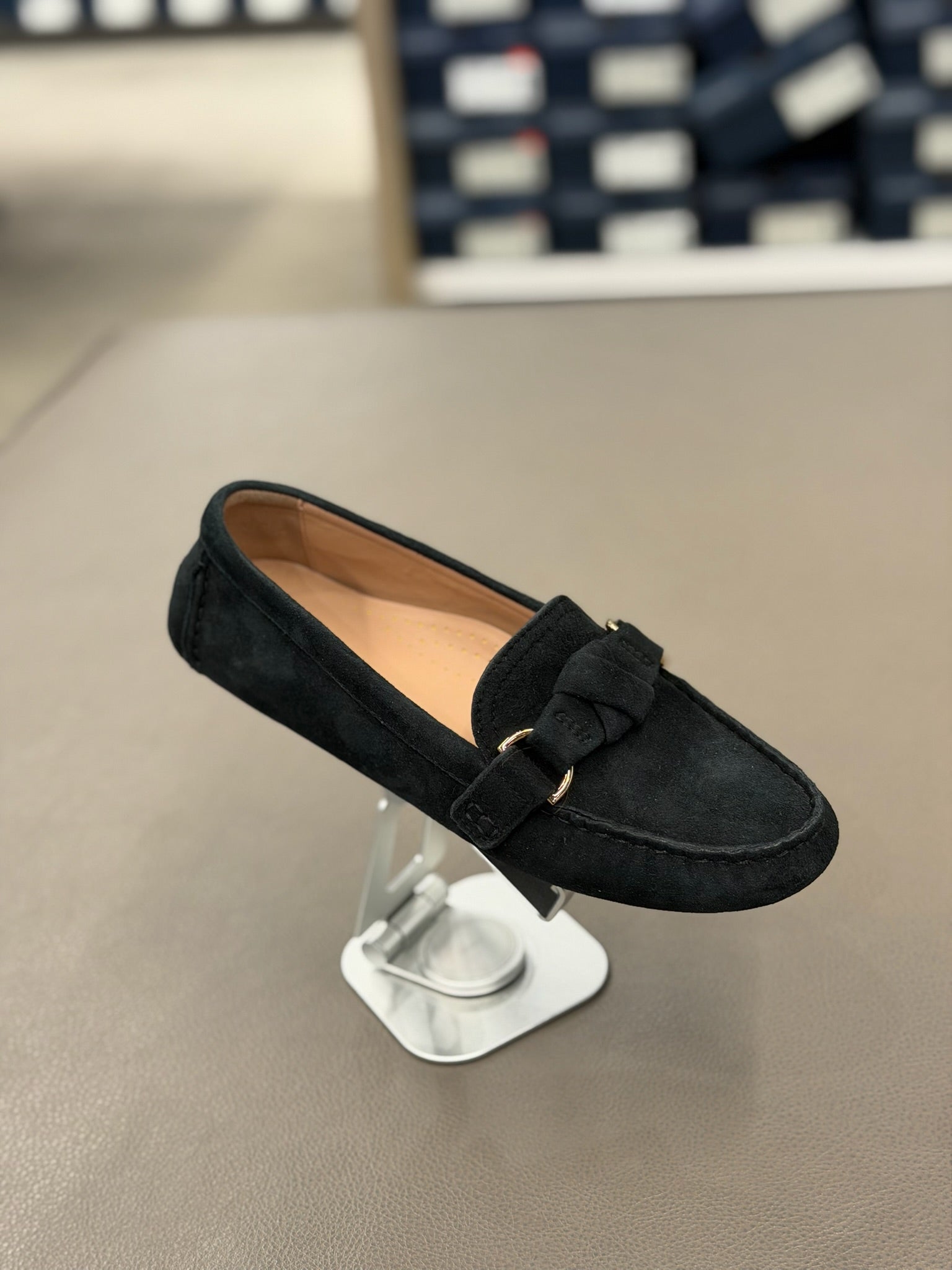 Womens Emmie Knot Driver Driving Style Loafer Black