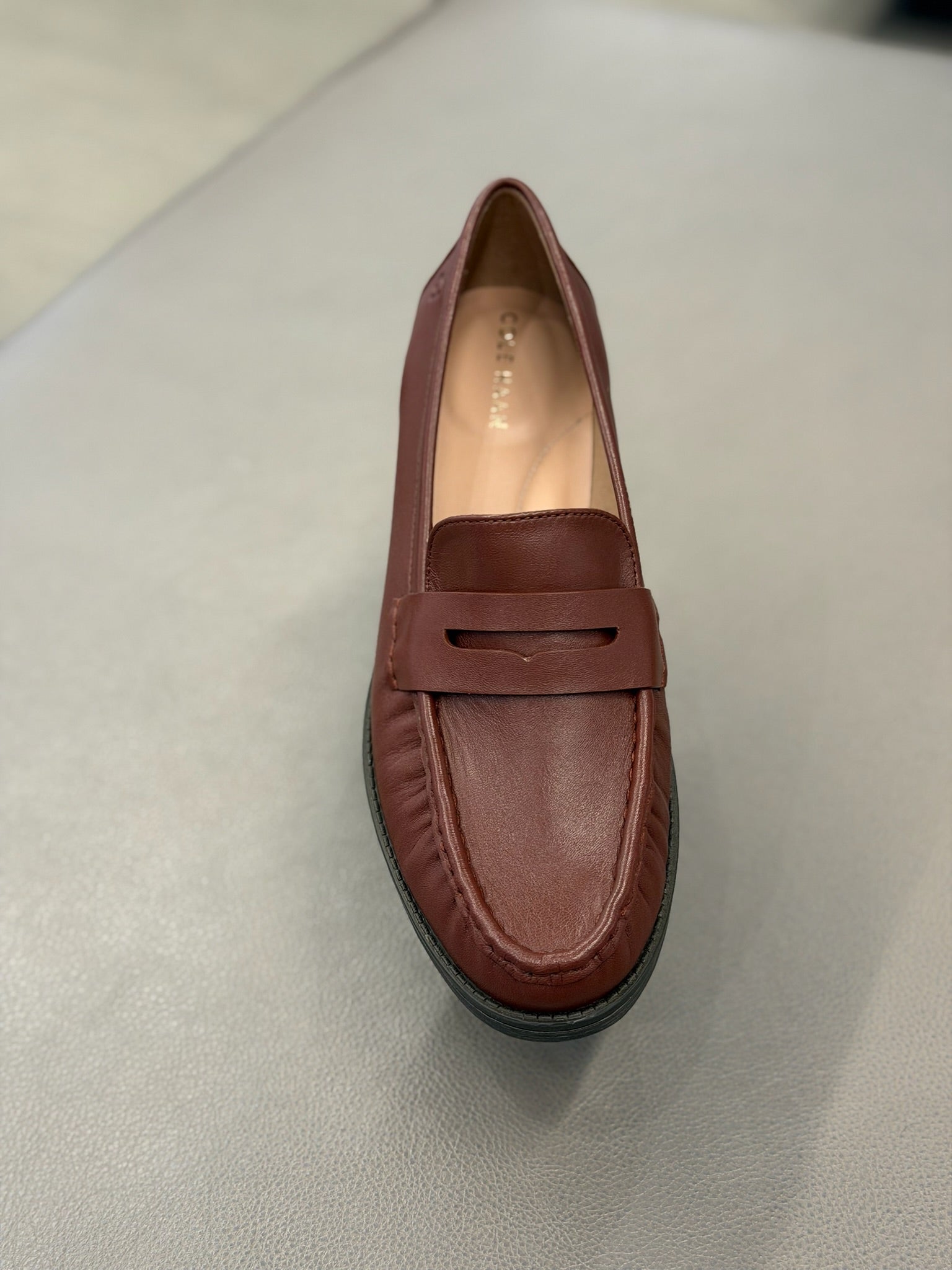 Women's Stassi Soft Leather Penny Loafers Burgundy