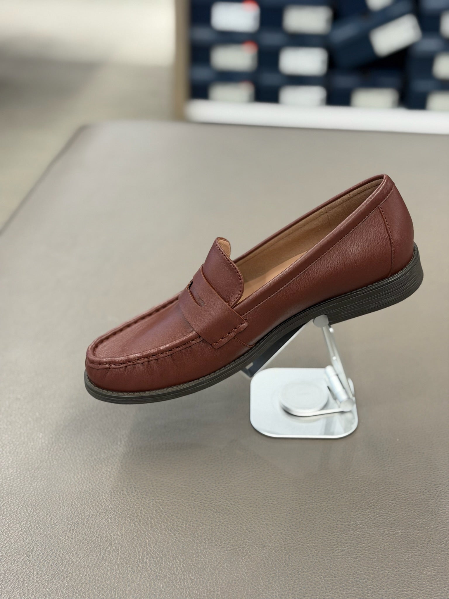 Women's Stassi Soft Leather Penny Loafers Burgundy