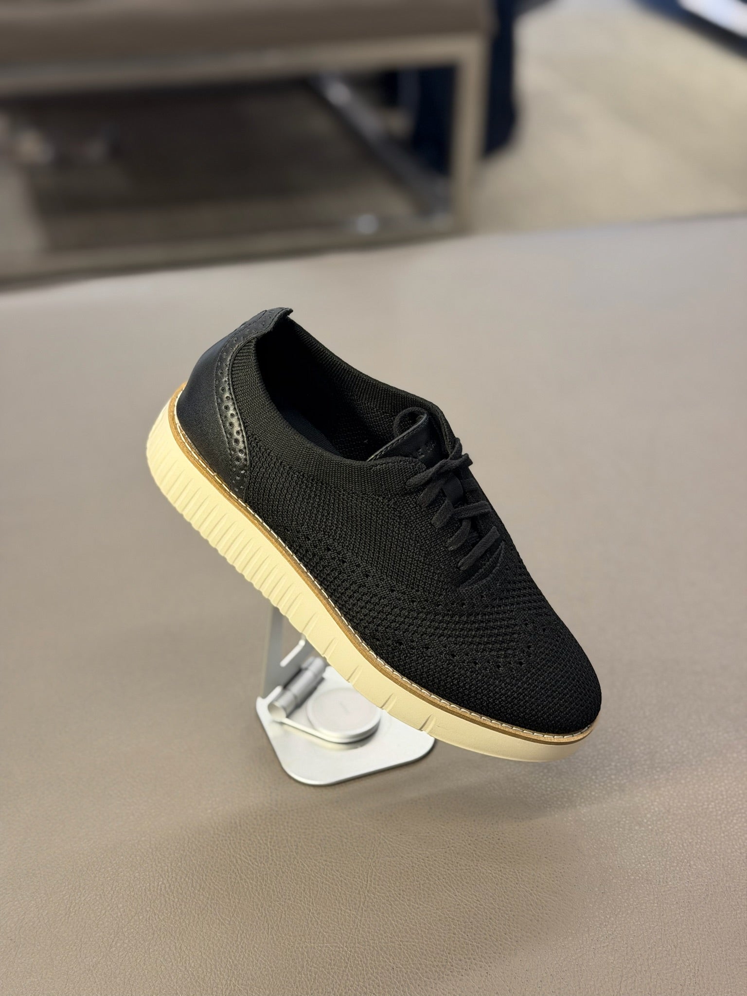 Women's Grand City Platform Oxfords Black Knit