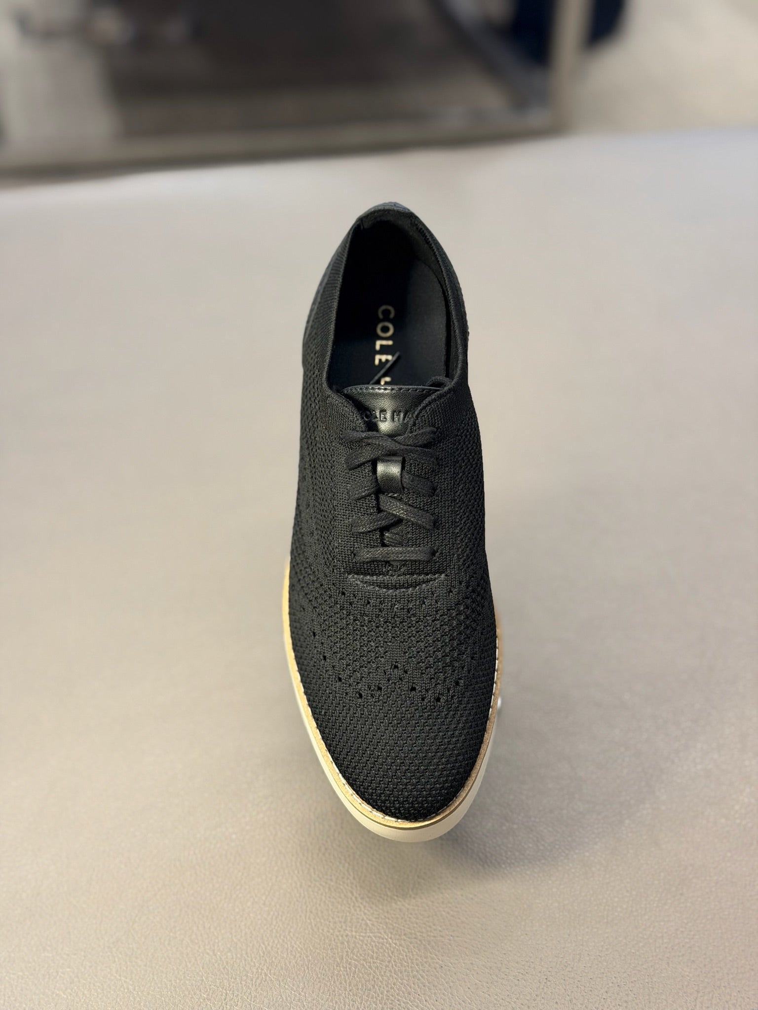 Women's Grand City Platform Oxfords Black Knit