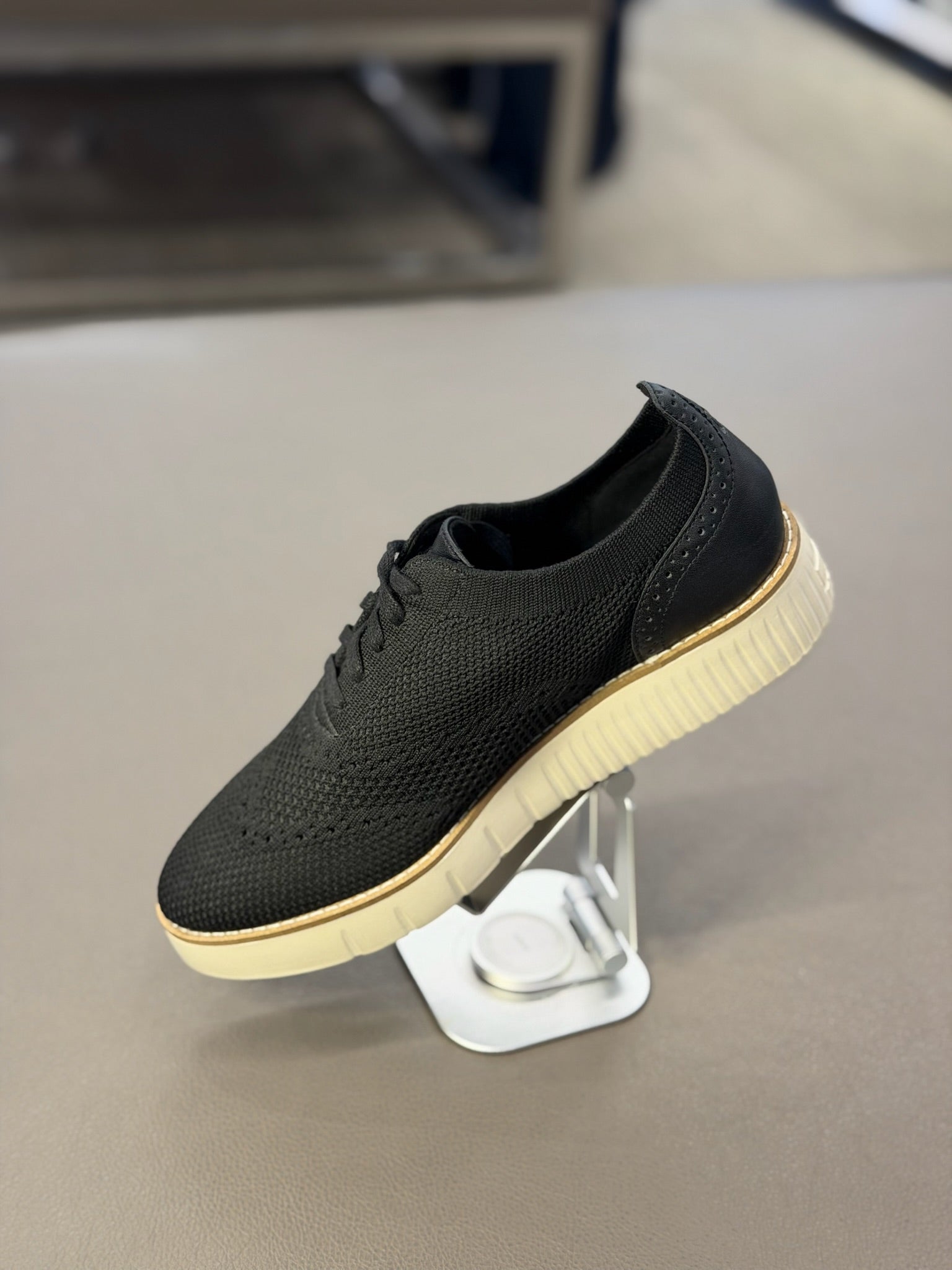 Women's Grand City Platform Oxfords Black Knit