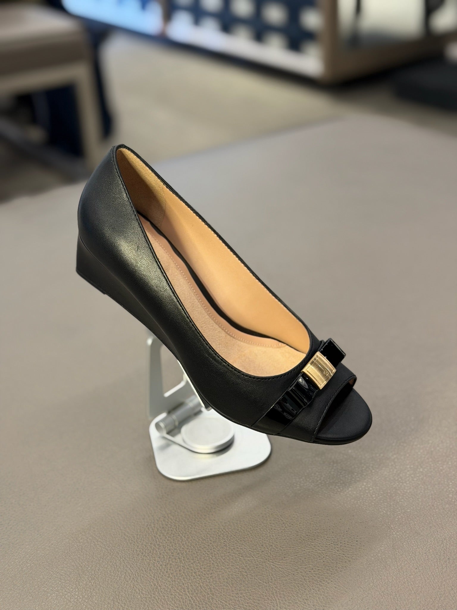 Salvatore Ferragamo Bow Wedge Pump