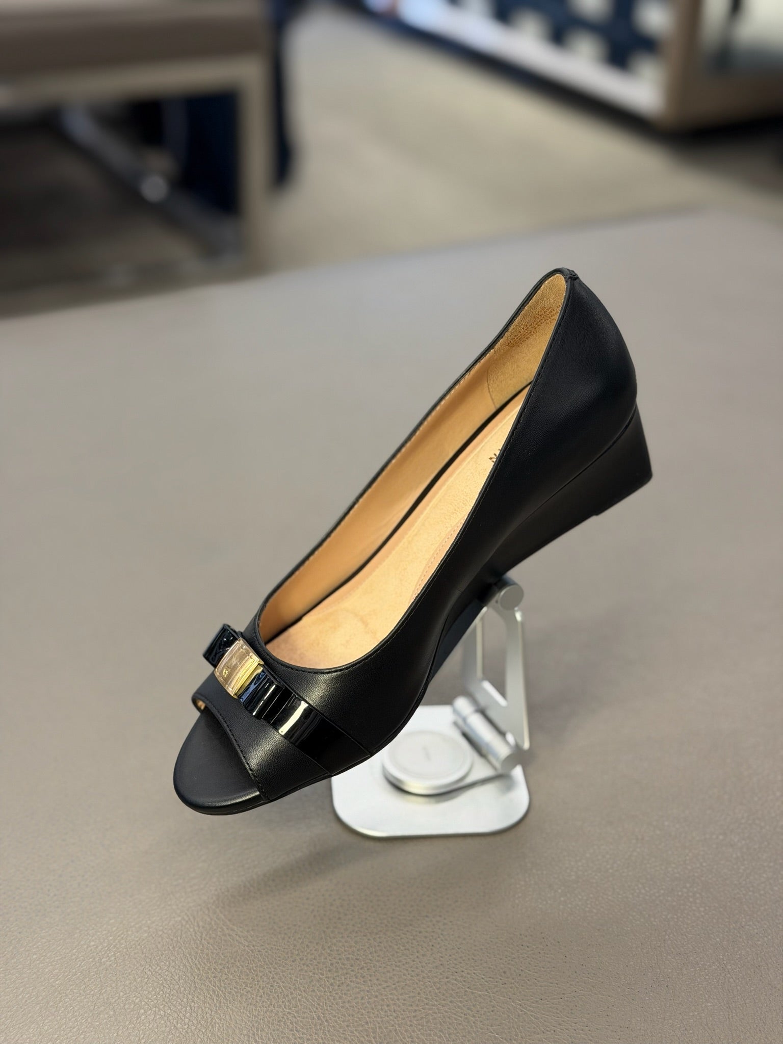 Salvatore Ferragamo Bow Wedge Pump