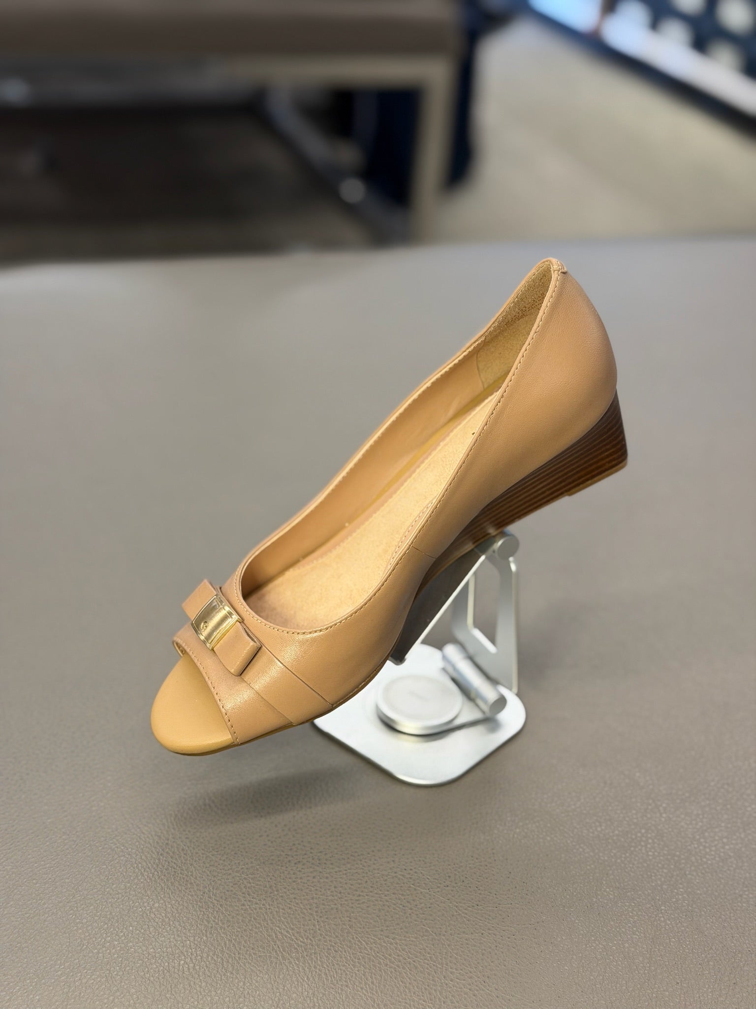 Salvatore Ferragamo Bow Wedge Pump