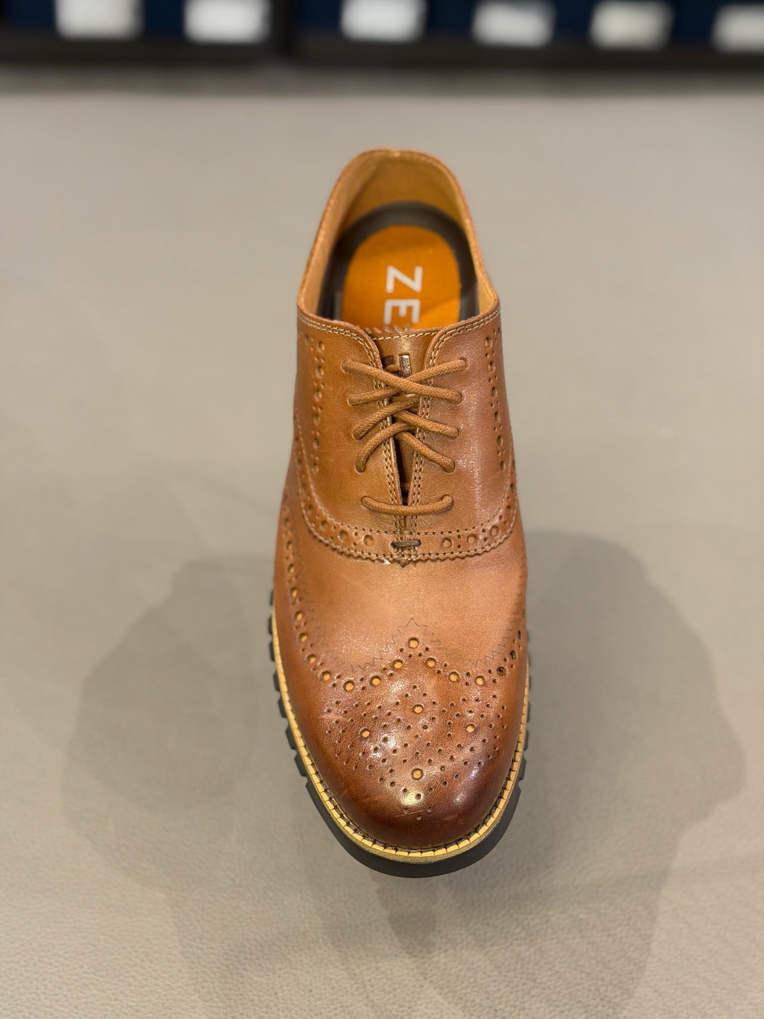 Men's ZERØGRAND Wingtip Oxford British Tan/Java