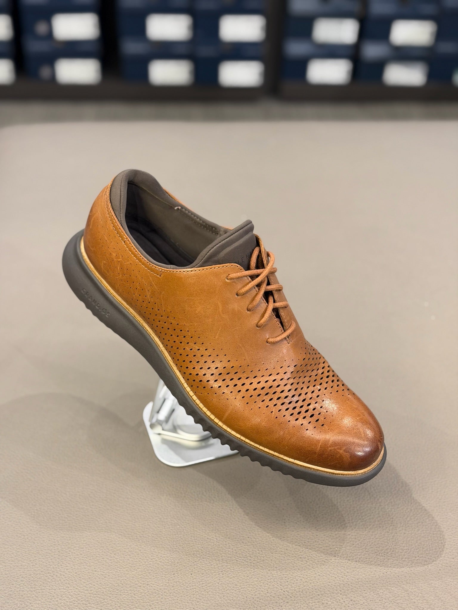 Men's ZERØGRAND Remastered Stitchlite Wingtip Oxfords British Tan/Java