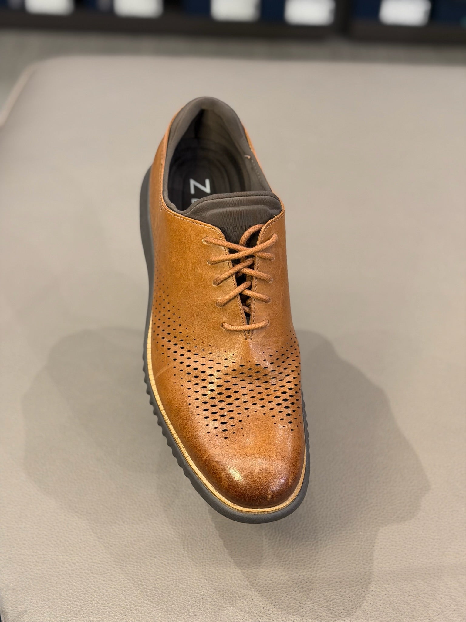 Men's ZERØGRAND Remastered Stitchlite Wingtip Oxfords British Tan/Java