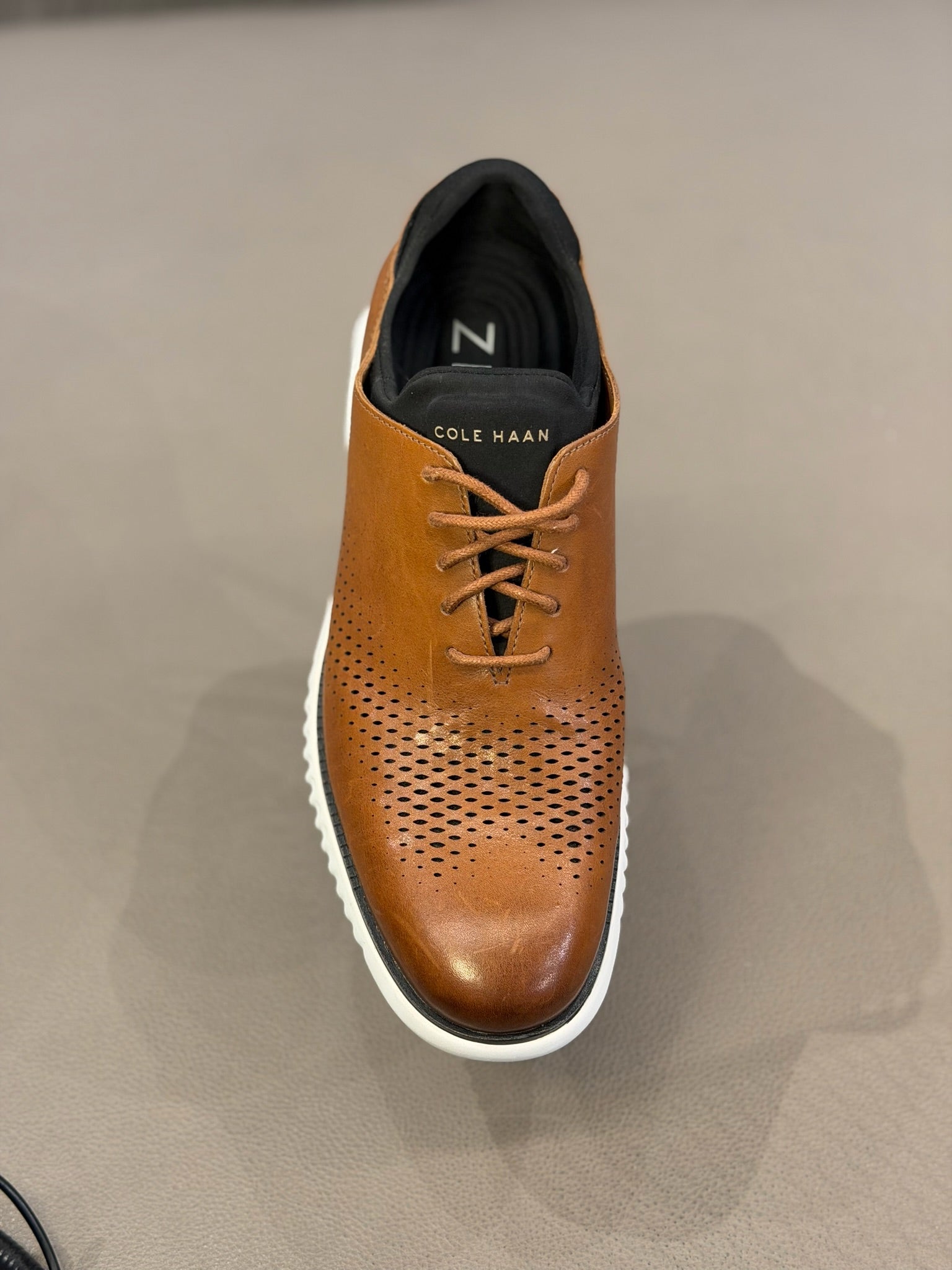 Men's ZERØGRAND Remastered Stitchlite Wingtip Oxfords British Tan/Ivory