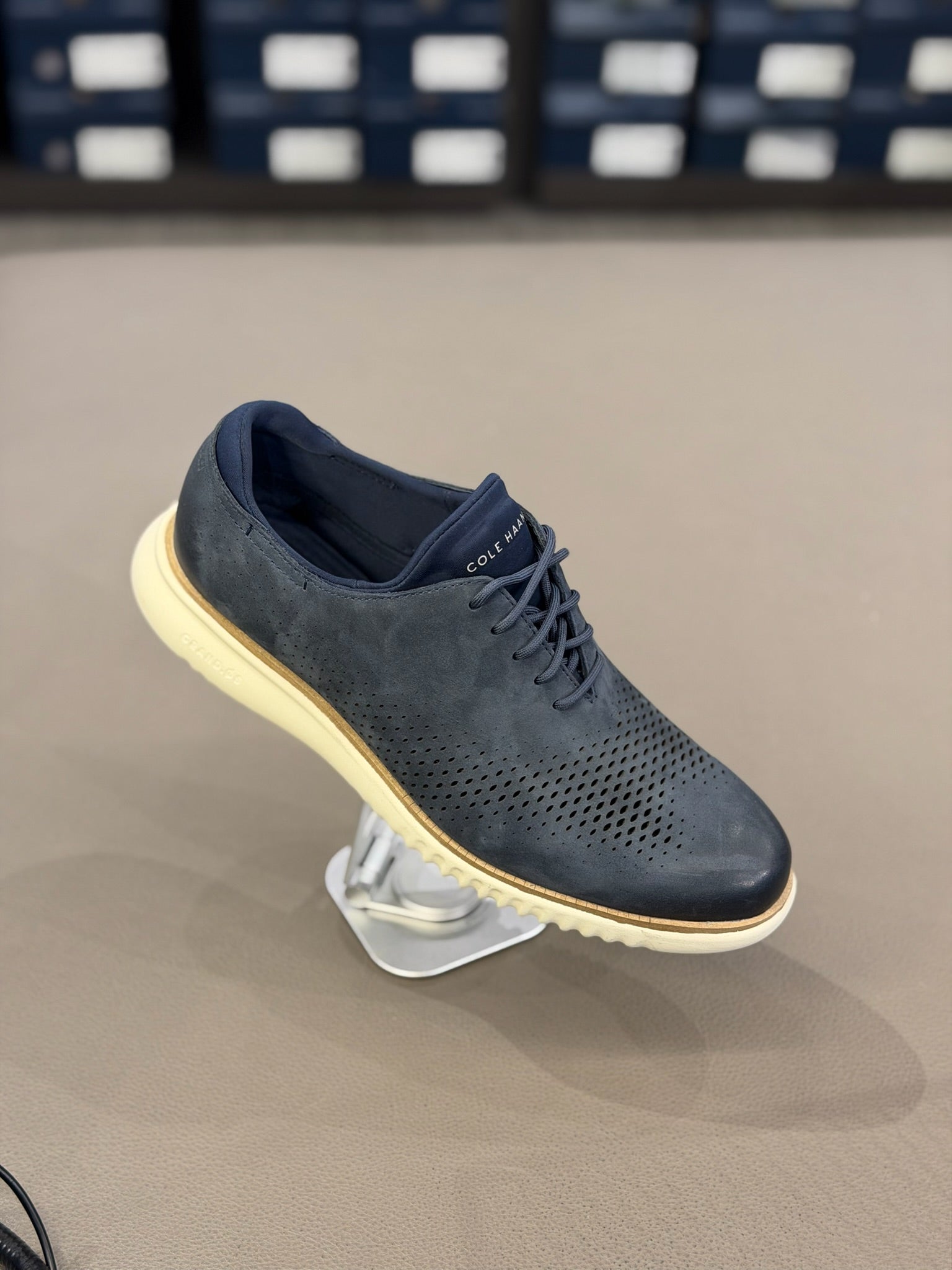 Men's ZERØGRAND Remastered Stitchlite Wingtip Oxfords Navy