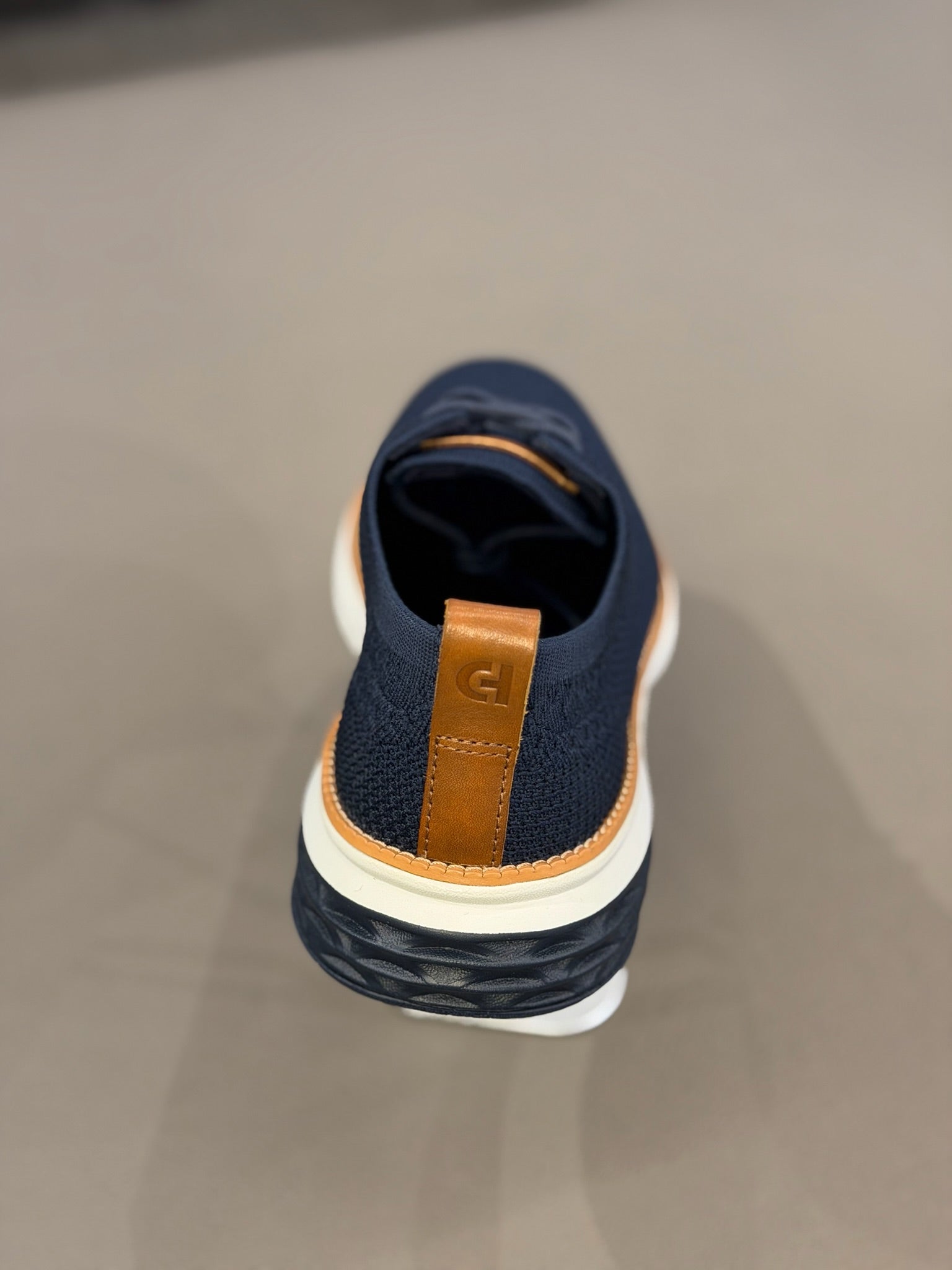 Men's Natural Grand Hurrion Stitchlite Wingtip Oxford Navy