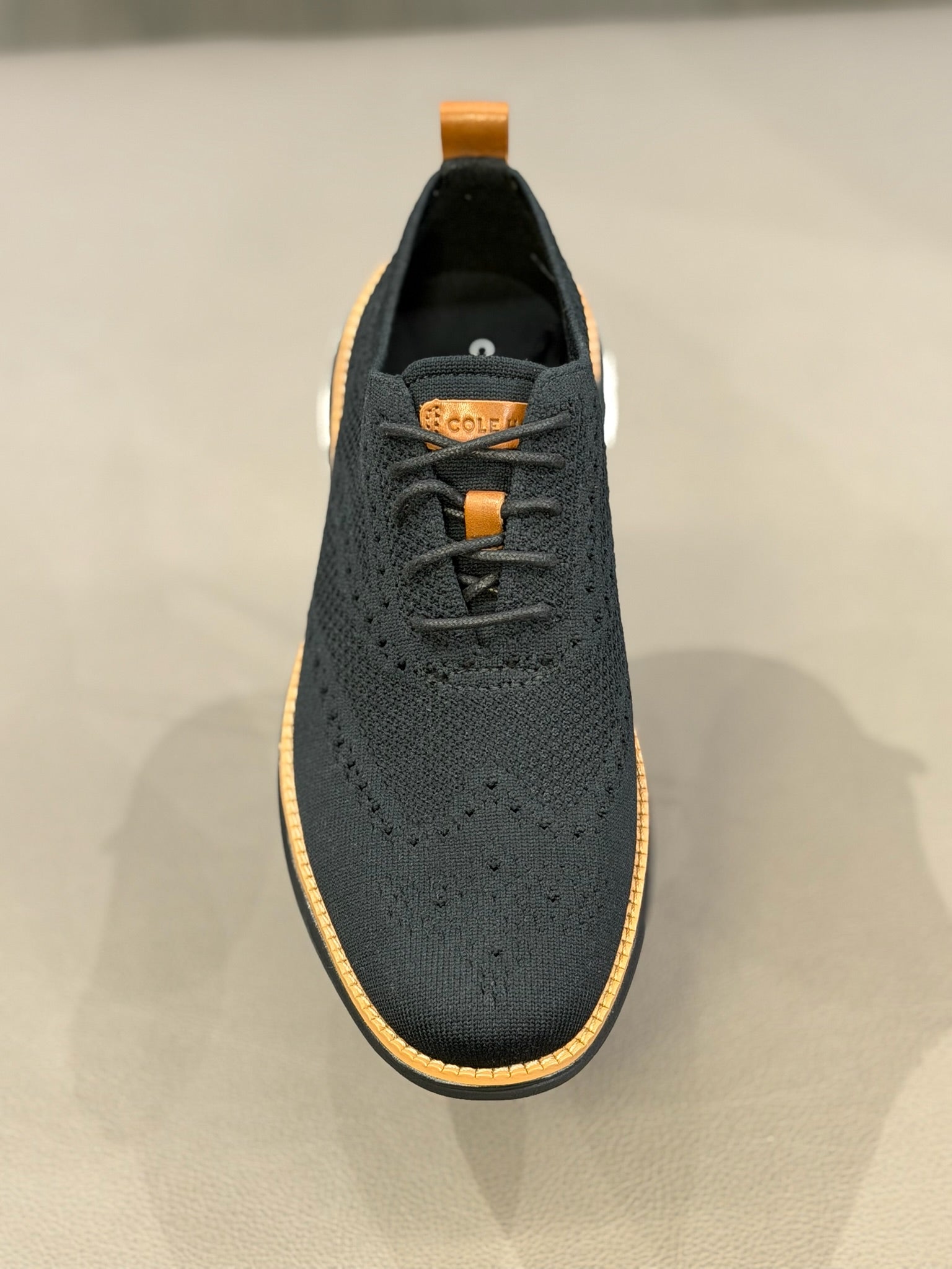 Men's Natural Grand Hurrion Stitchlite Wingtip Oxford Black