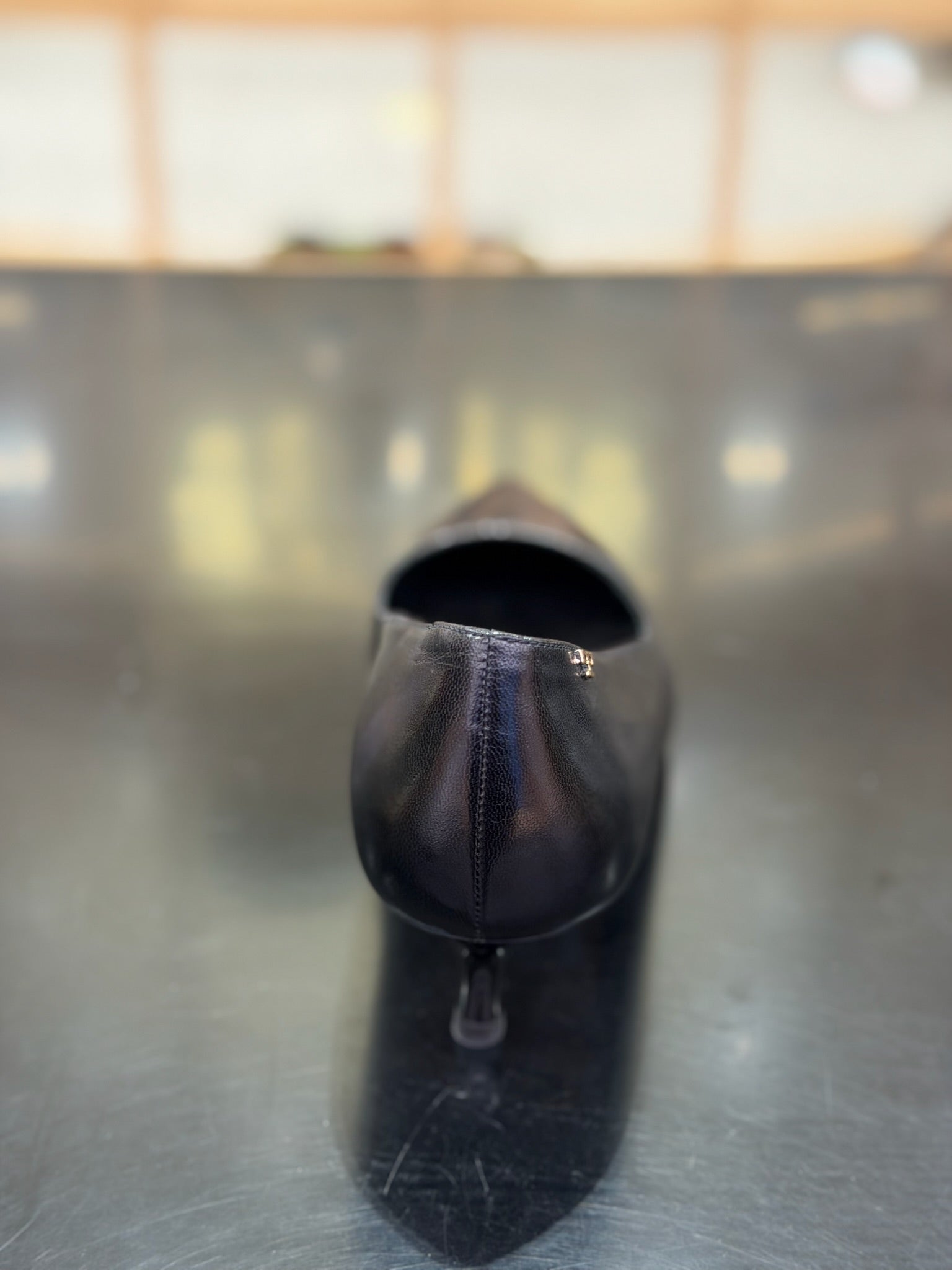 Pointed Toe Heel Leather Pump