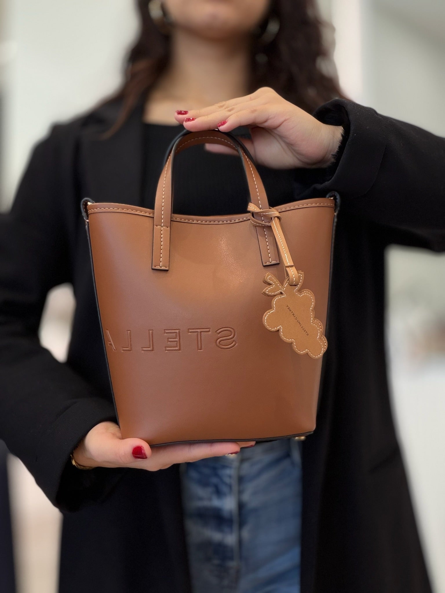 Stella McCartney Mini Logo Tote - Tan