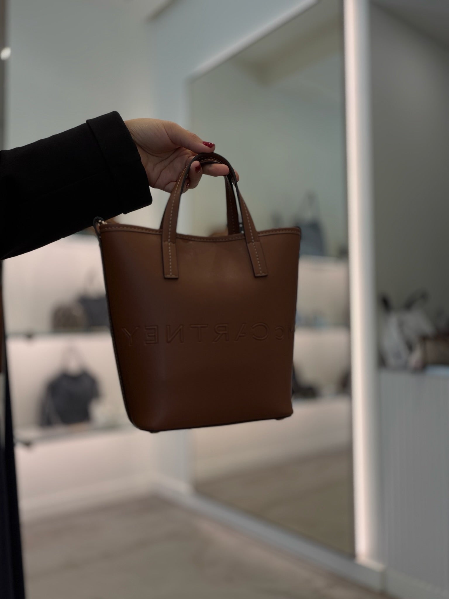 Stella McCartney Mini Logo Tote - Tan
