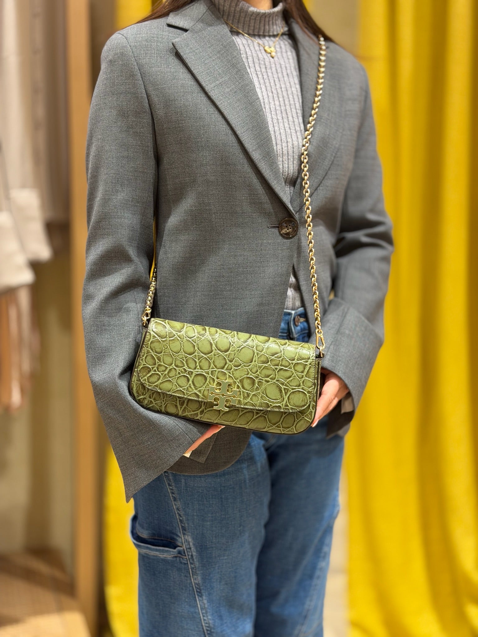 Britten Embossed Croc Convertible Crossbody