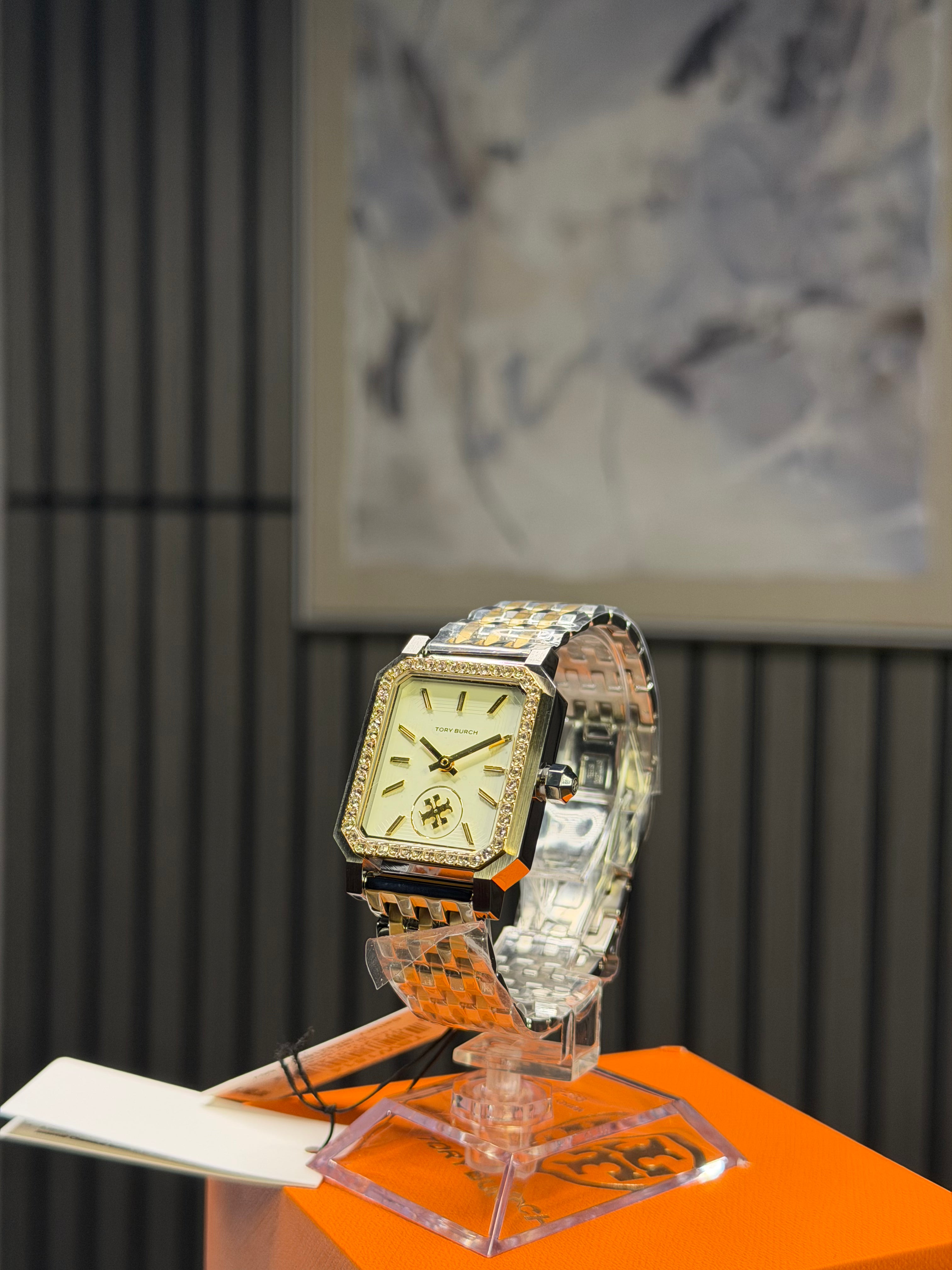 Tory Burch Robinson Crystal Two-Tone Watch