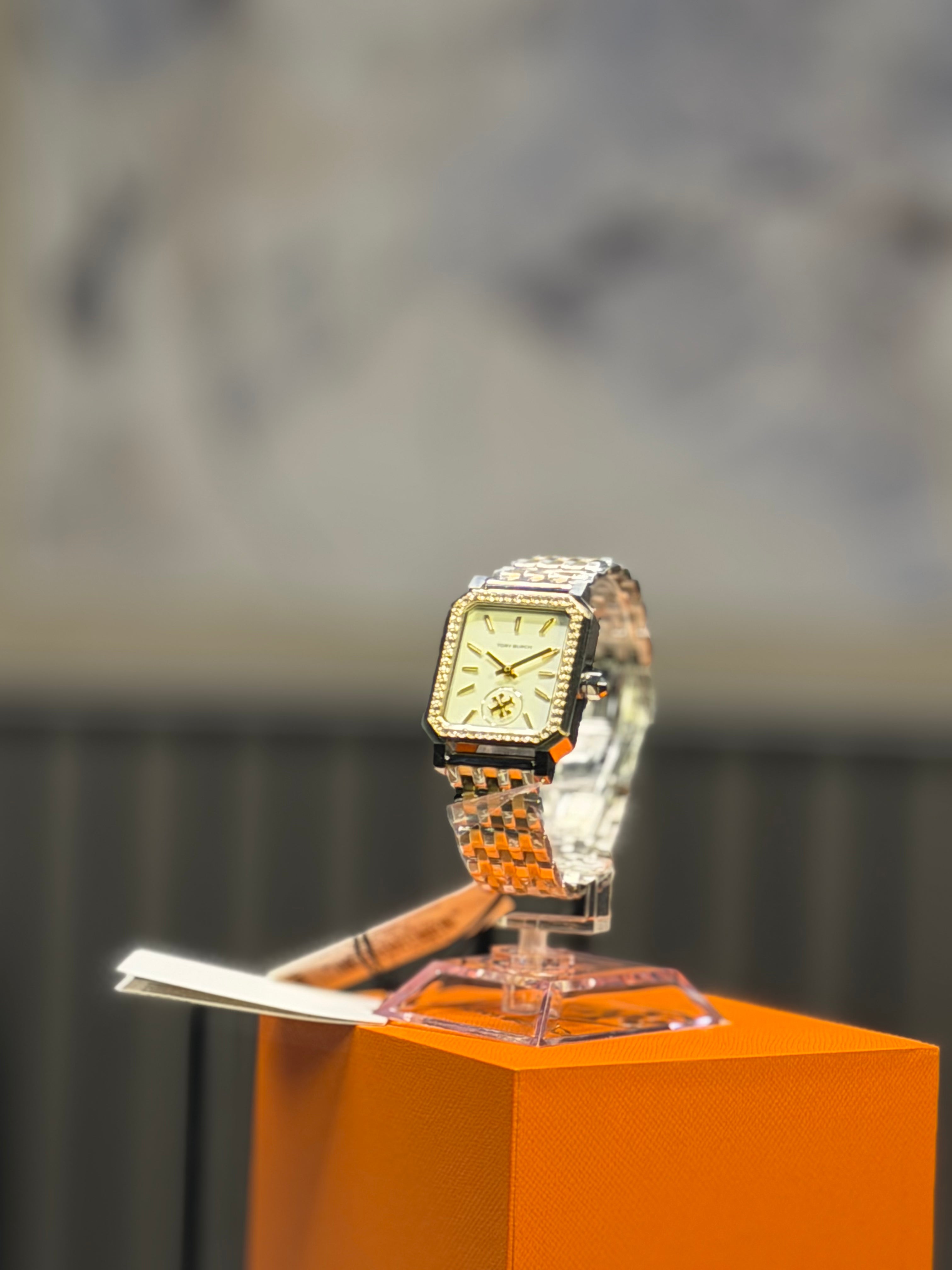 Tory Burch Robinson Crystal Two-Tone Watch