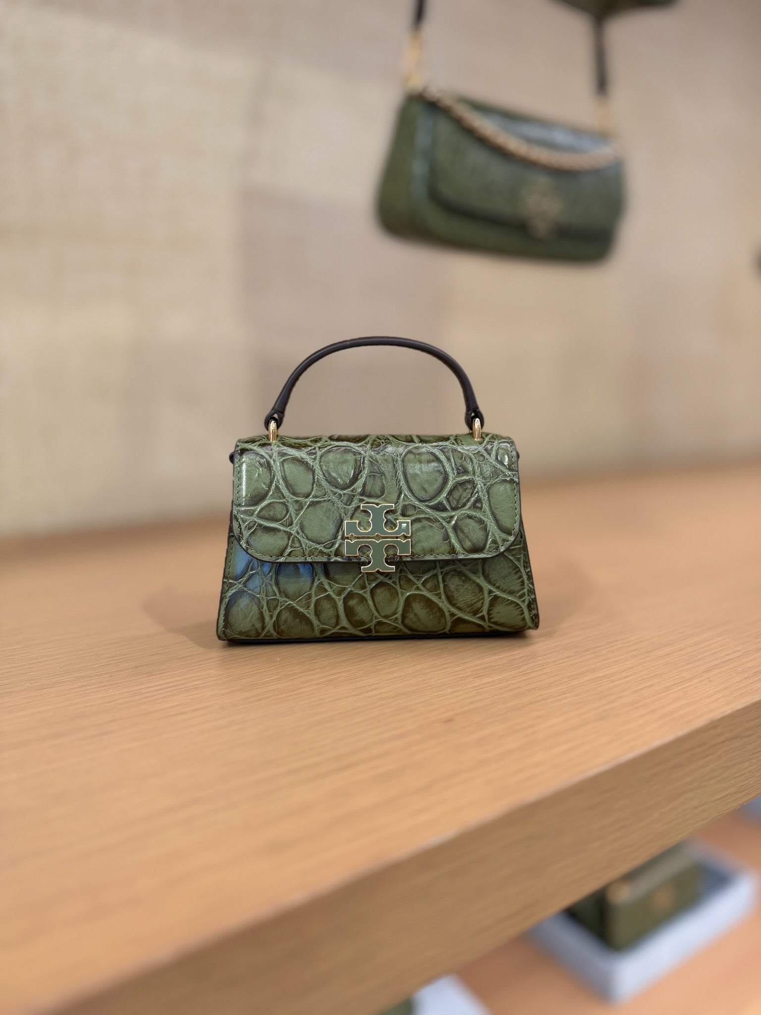 Britten Embossed Croc Mini Top Handle