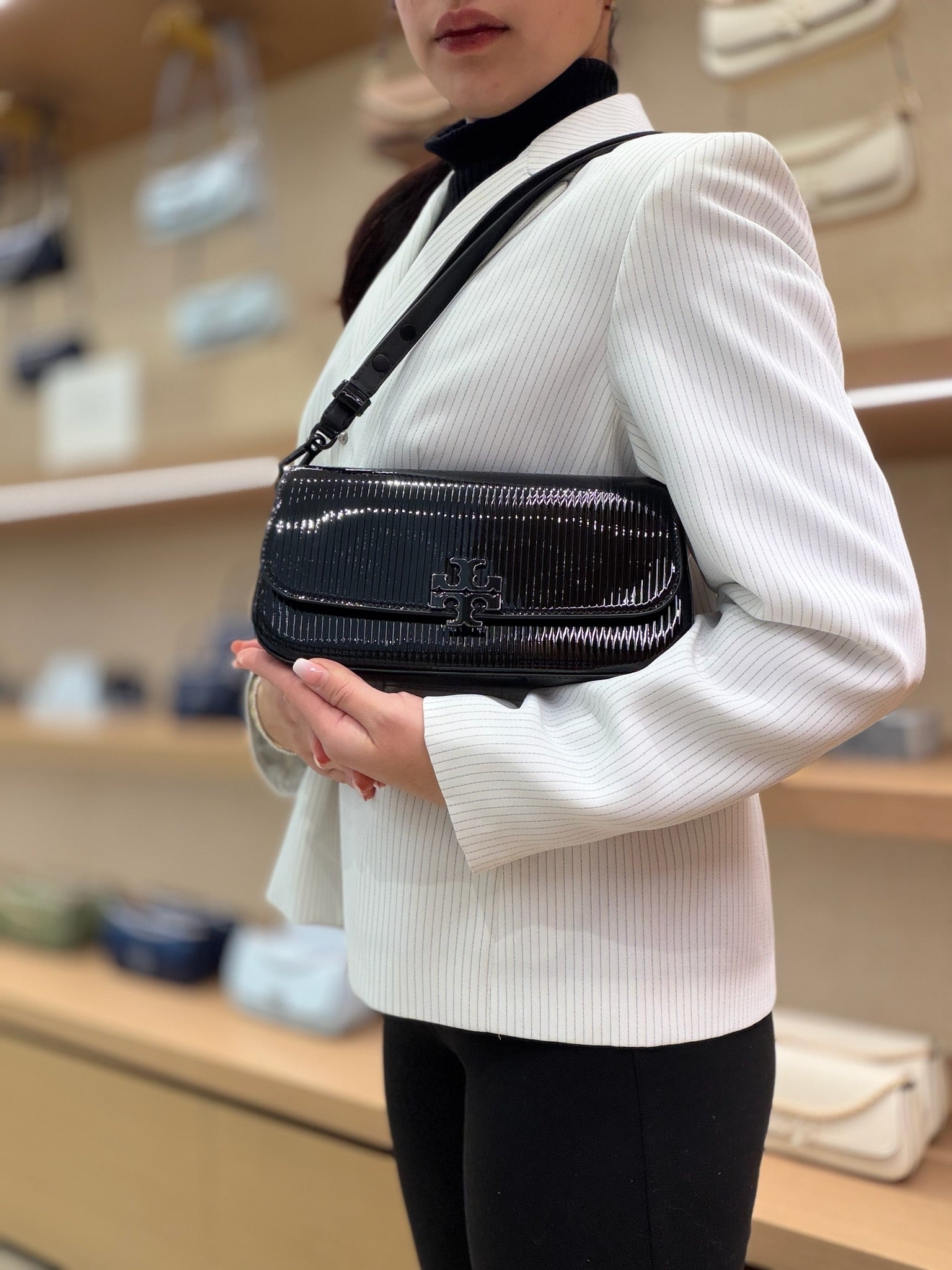 Britten Patent Linear Convertible Crossbody