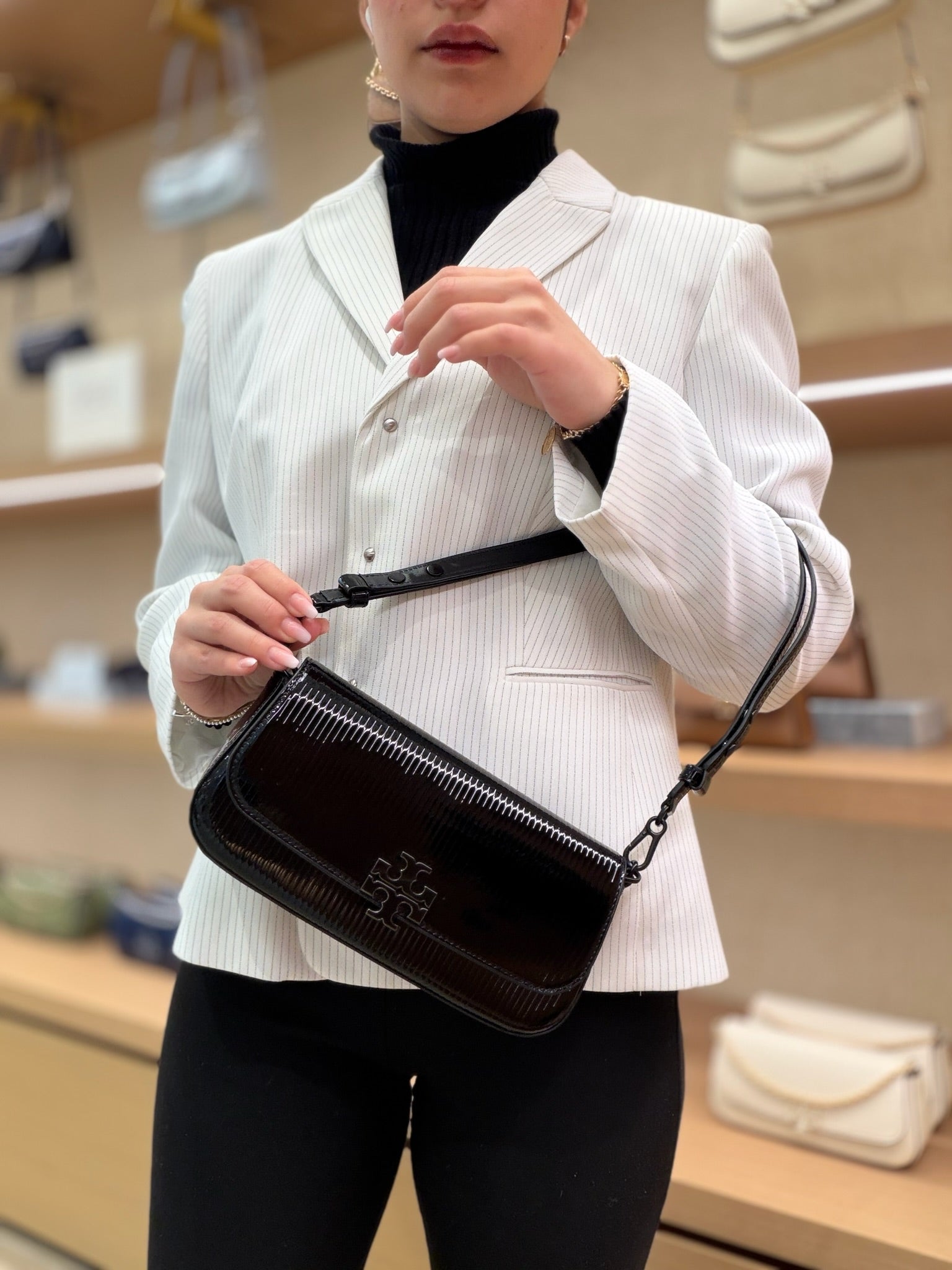 Britten Patent Linear Convertible Crossbody