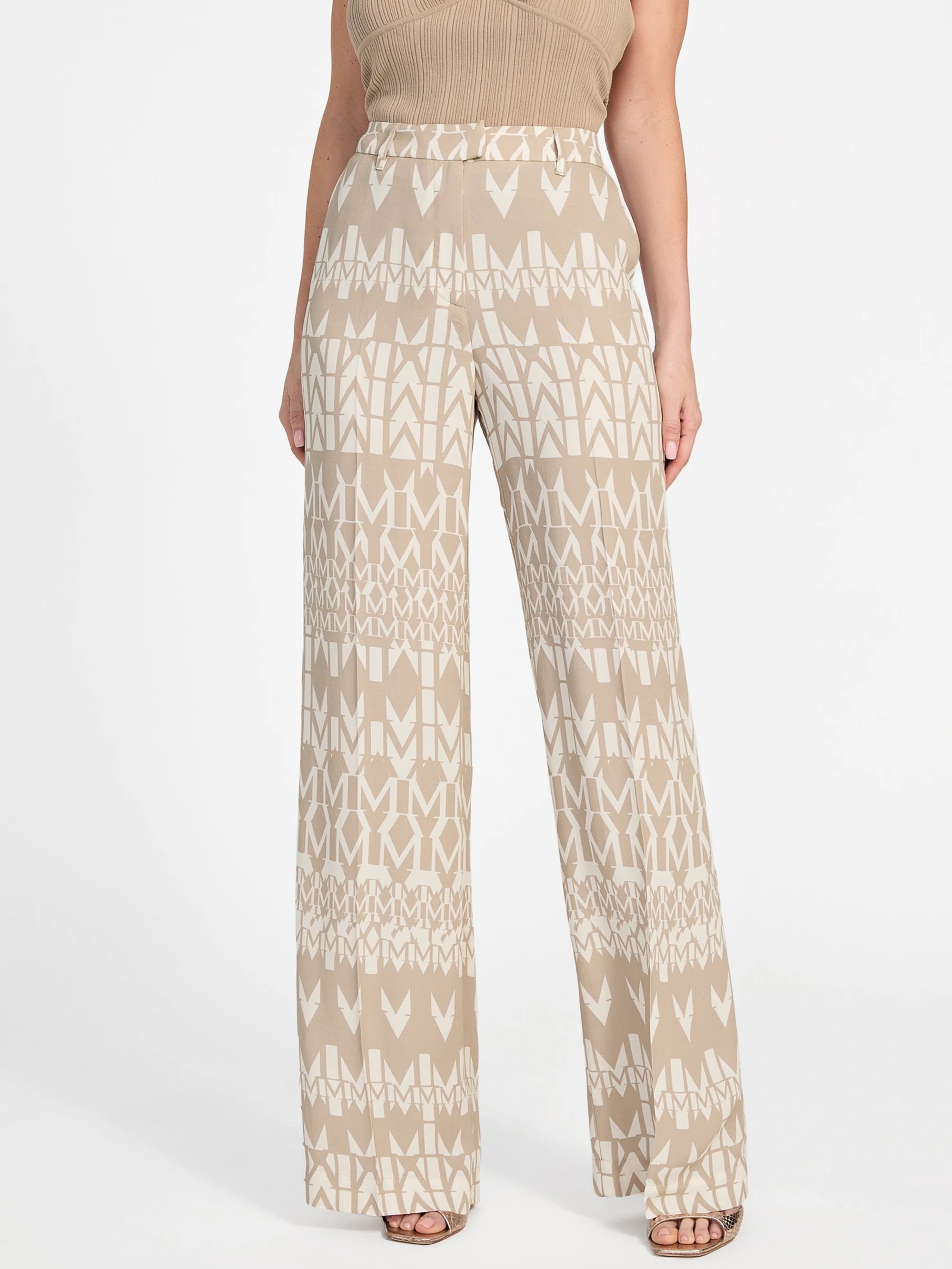 Geometric Monogram Beige/