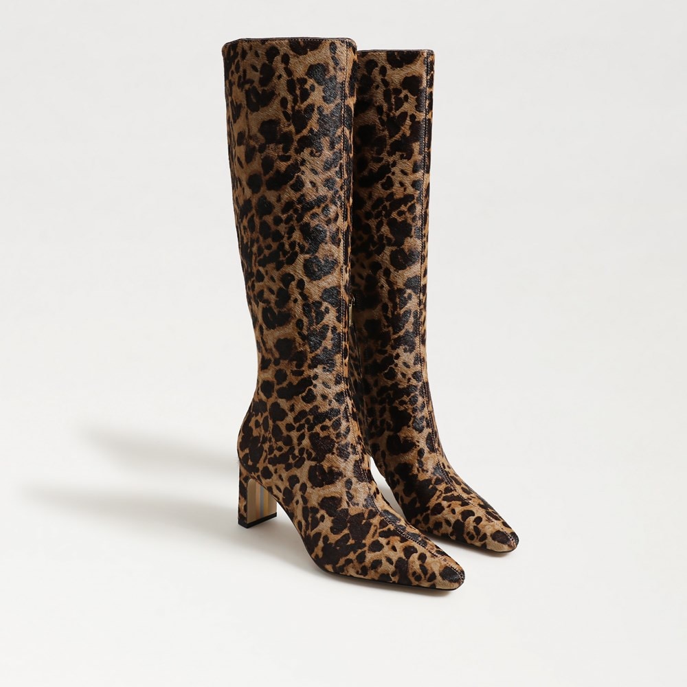 Brown Leopard Print Calf Hair
