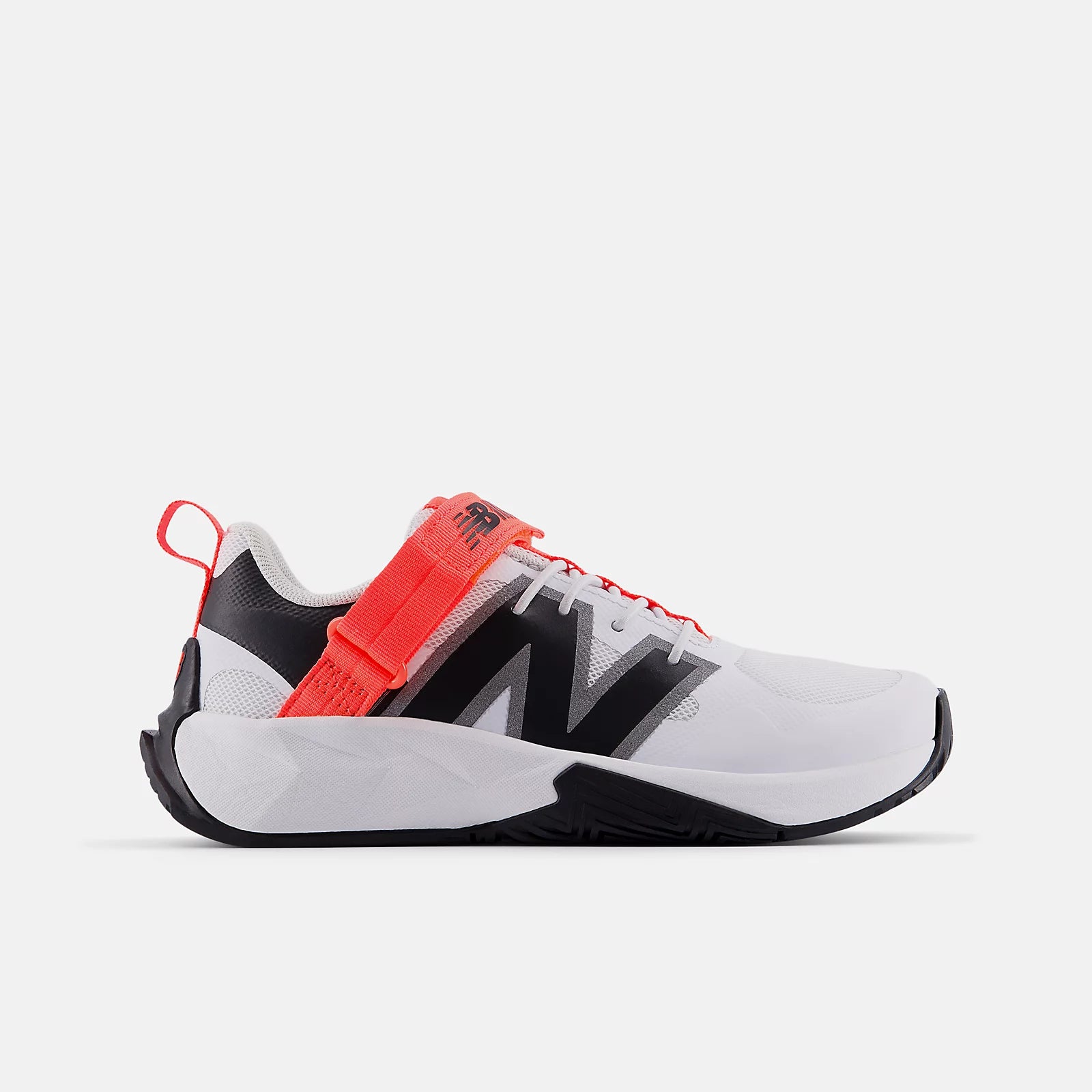White With Urgent Red And Black