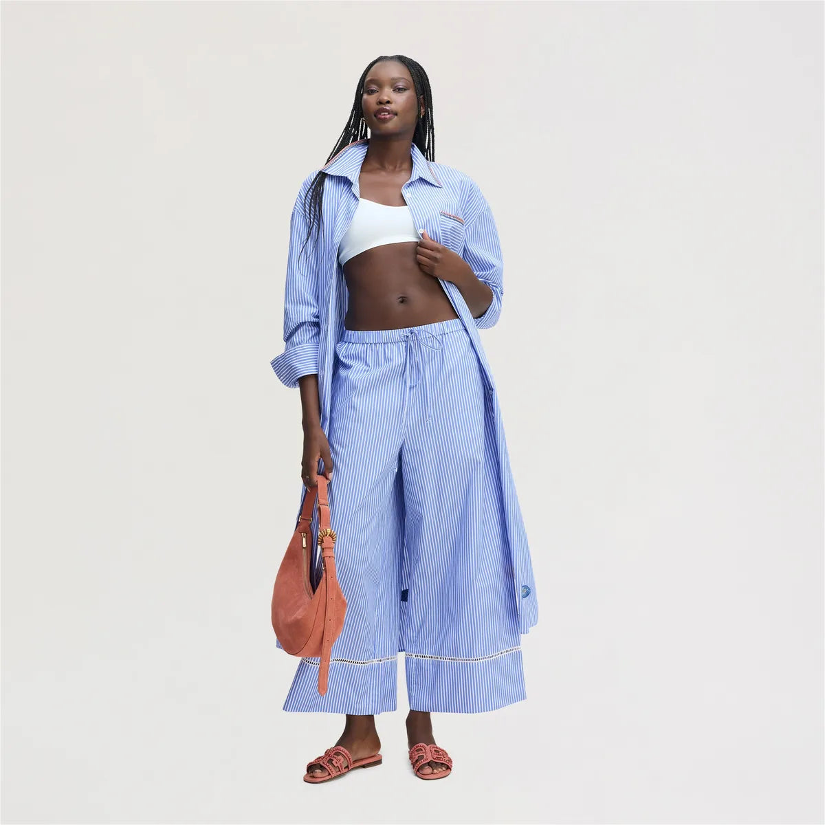 Periwinkle Shirting Stripe