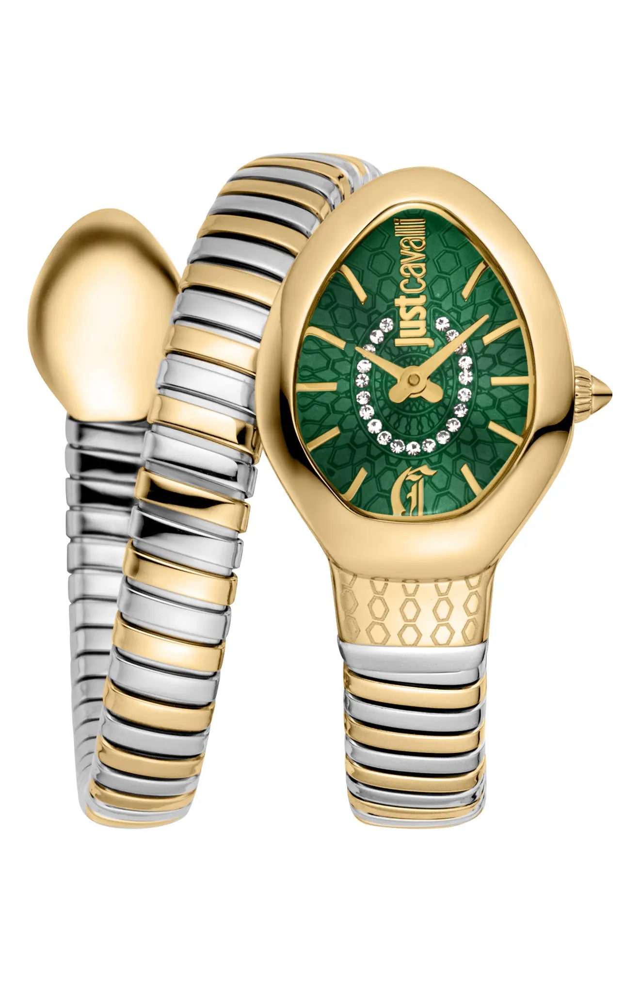 Two Tone Silver/ Gold/ Green