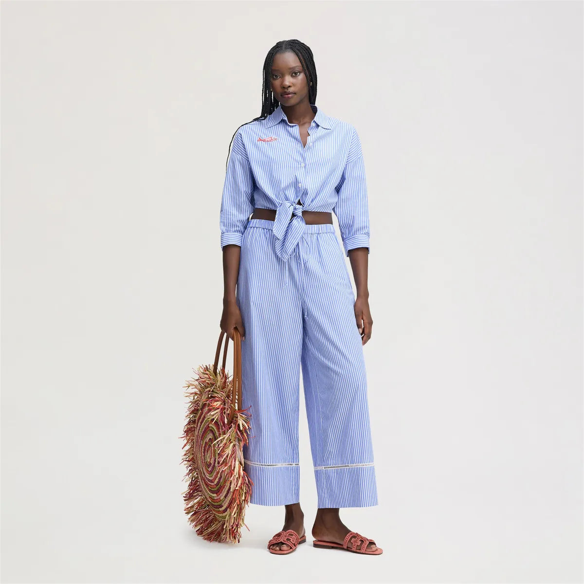 Periwinkle Shirting Stripe
