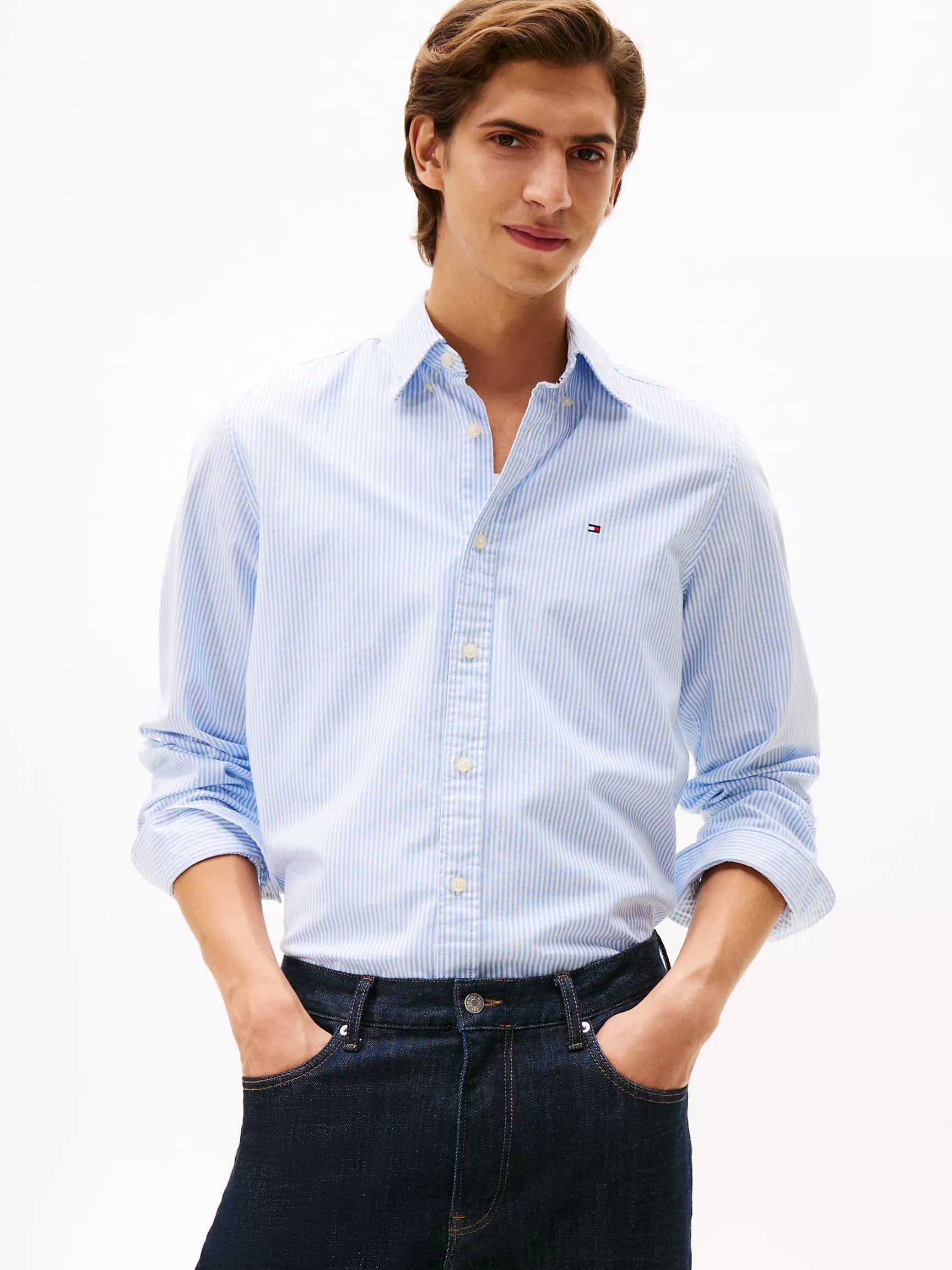 Provence/Optic White Stripe