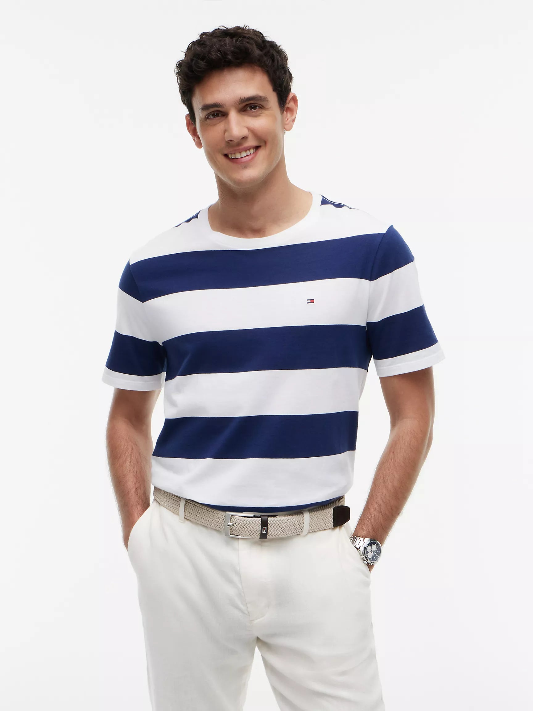 Navy/White Stripe