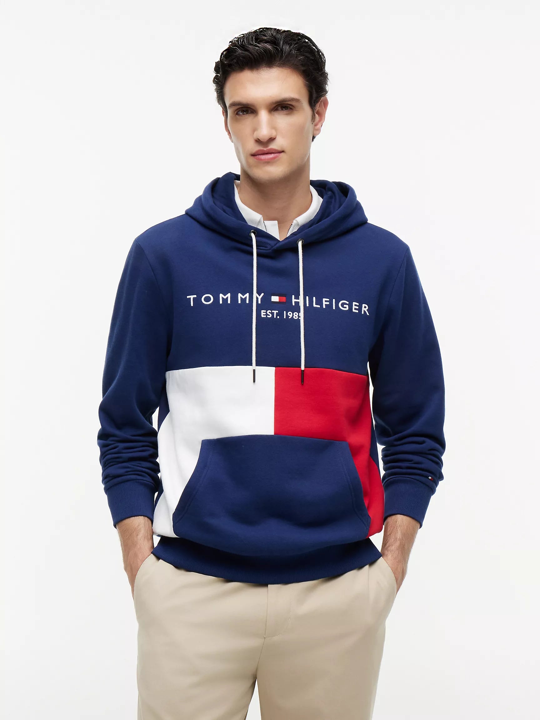Navy/White/Red Colorblock