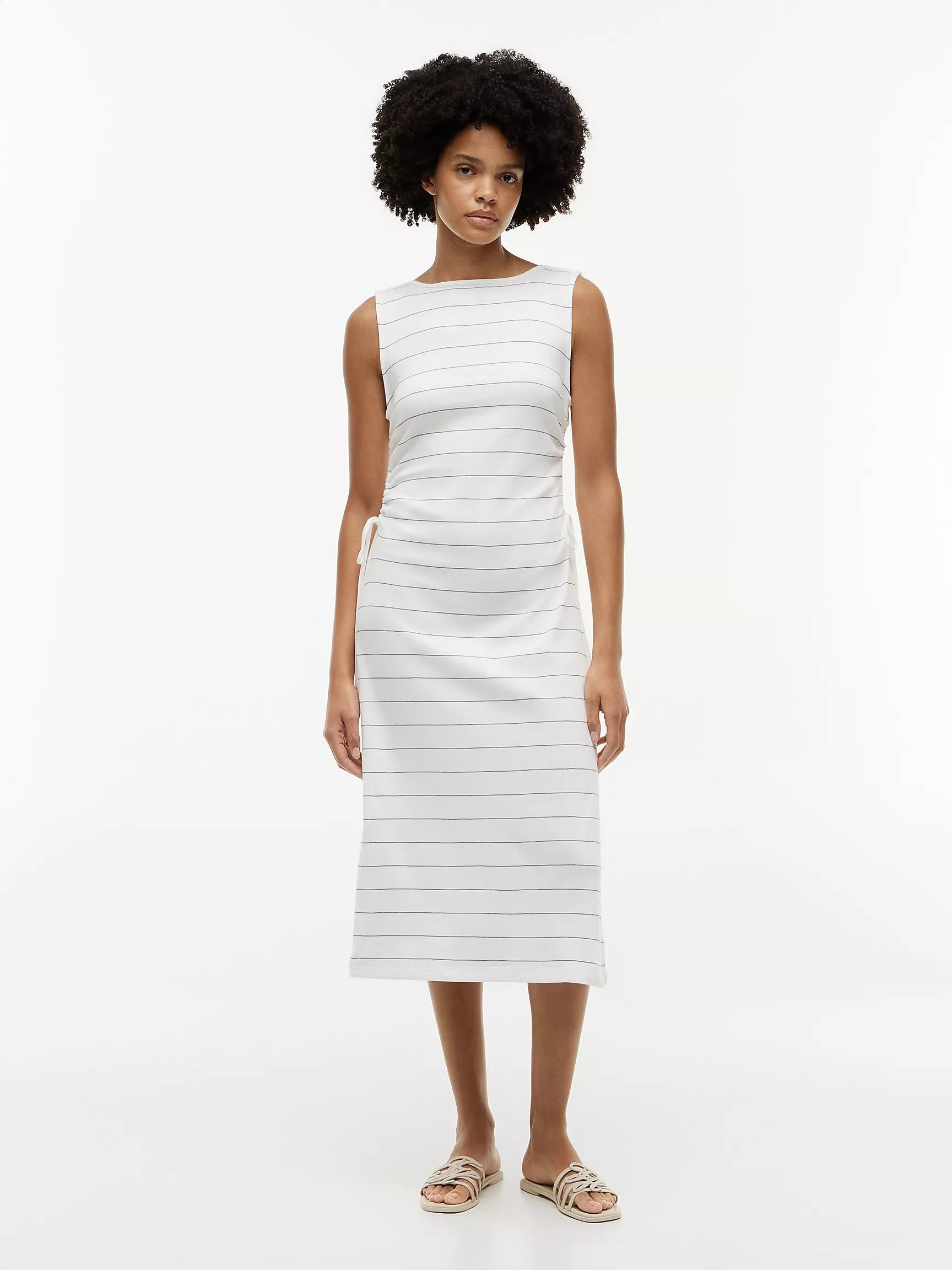 Navy Blue / Ecru Stripe