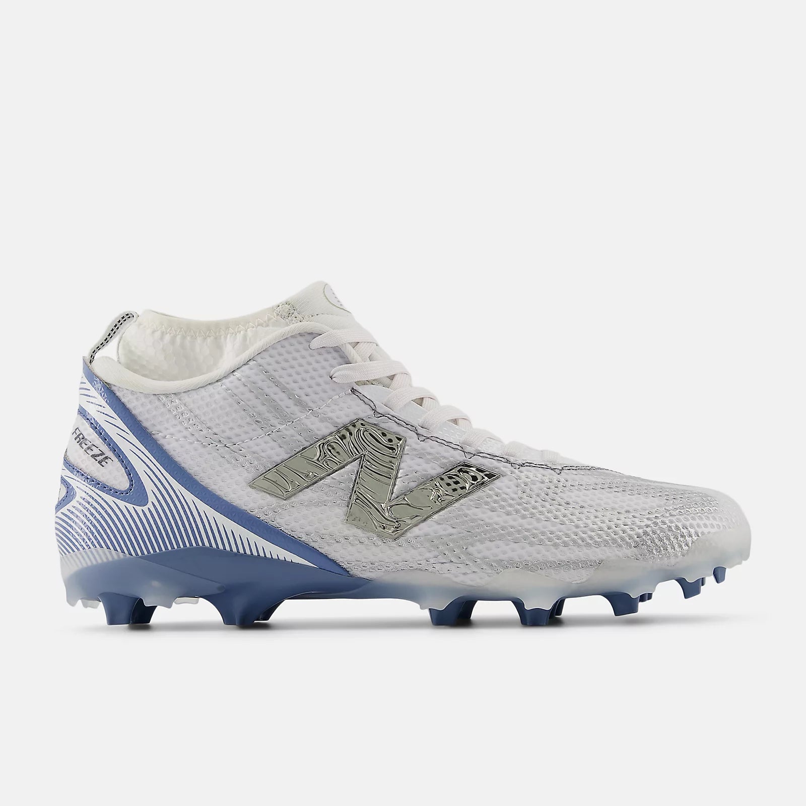 White With Silver And Shoreline Blue