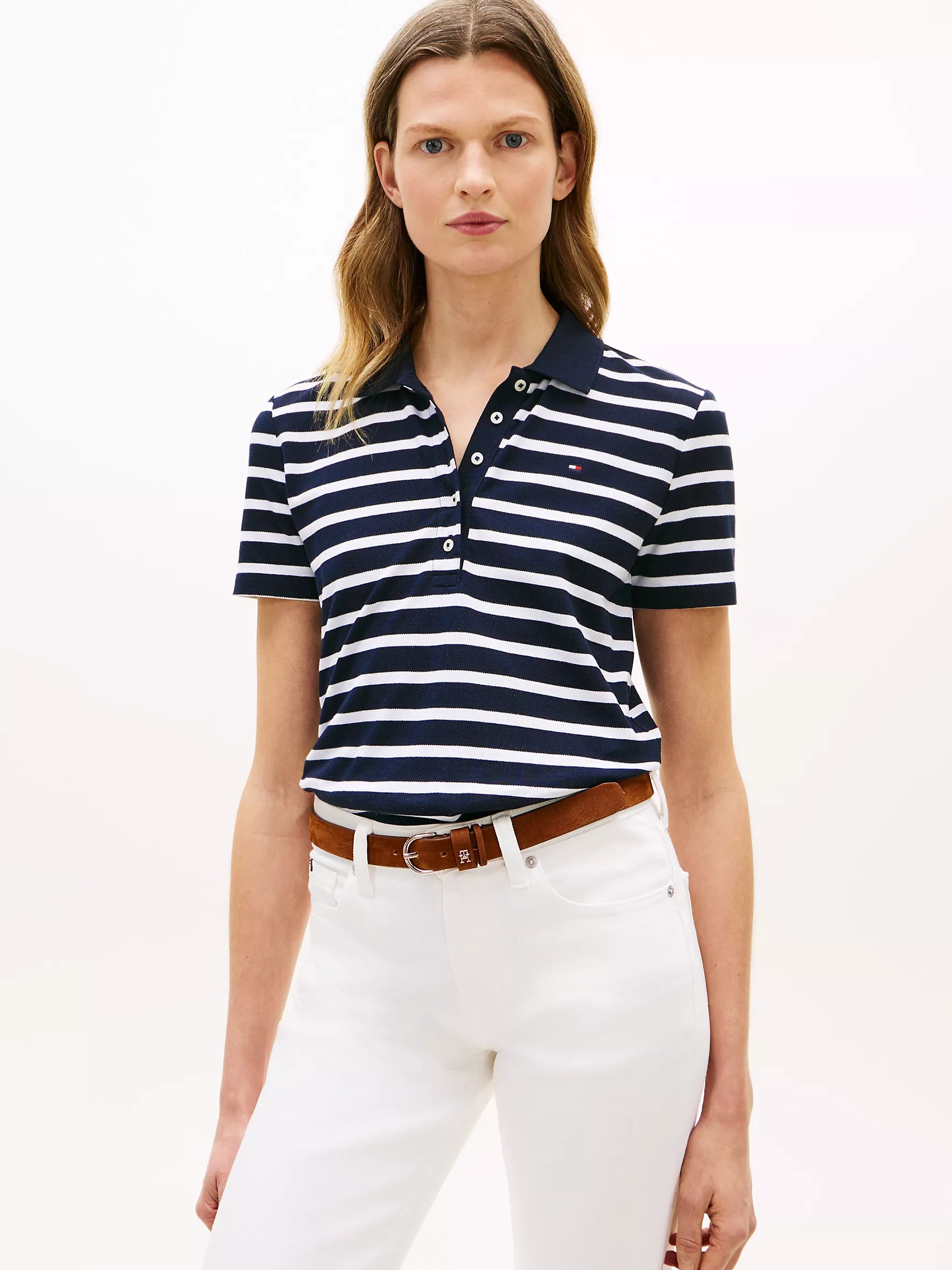Navy Blue / White Stripe