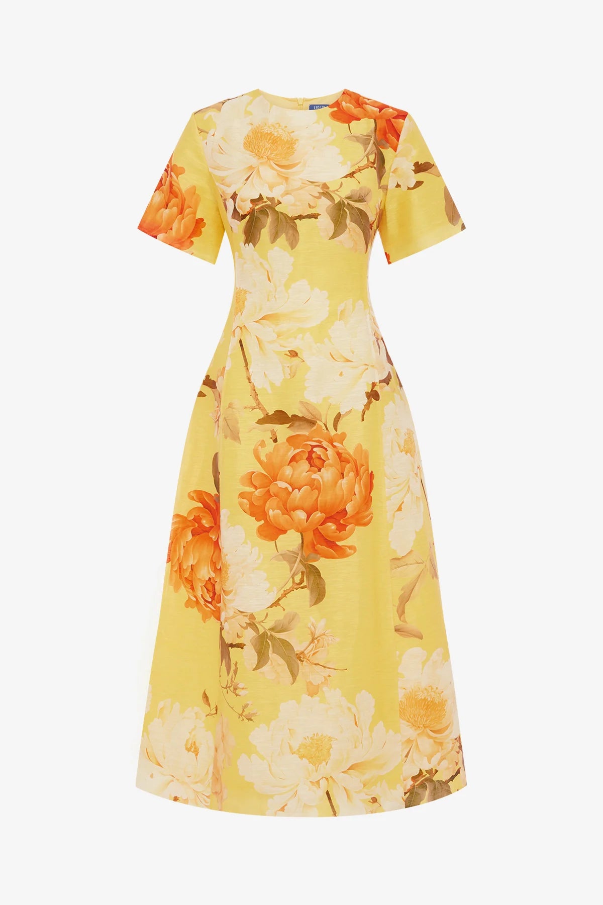 Peony Print in Yellow