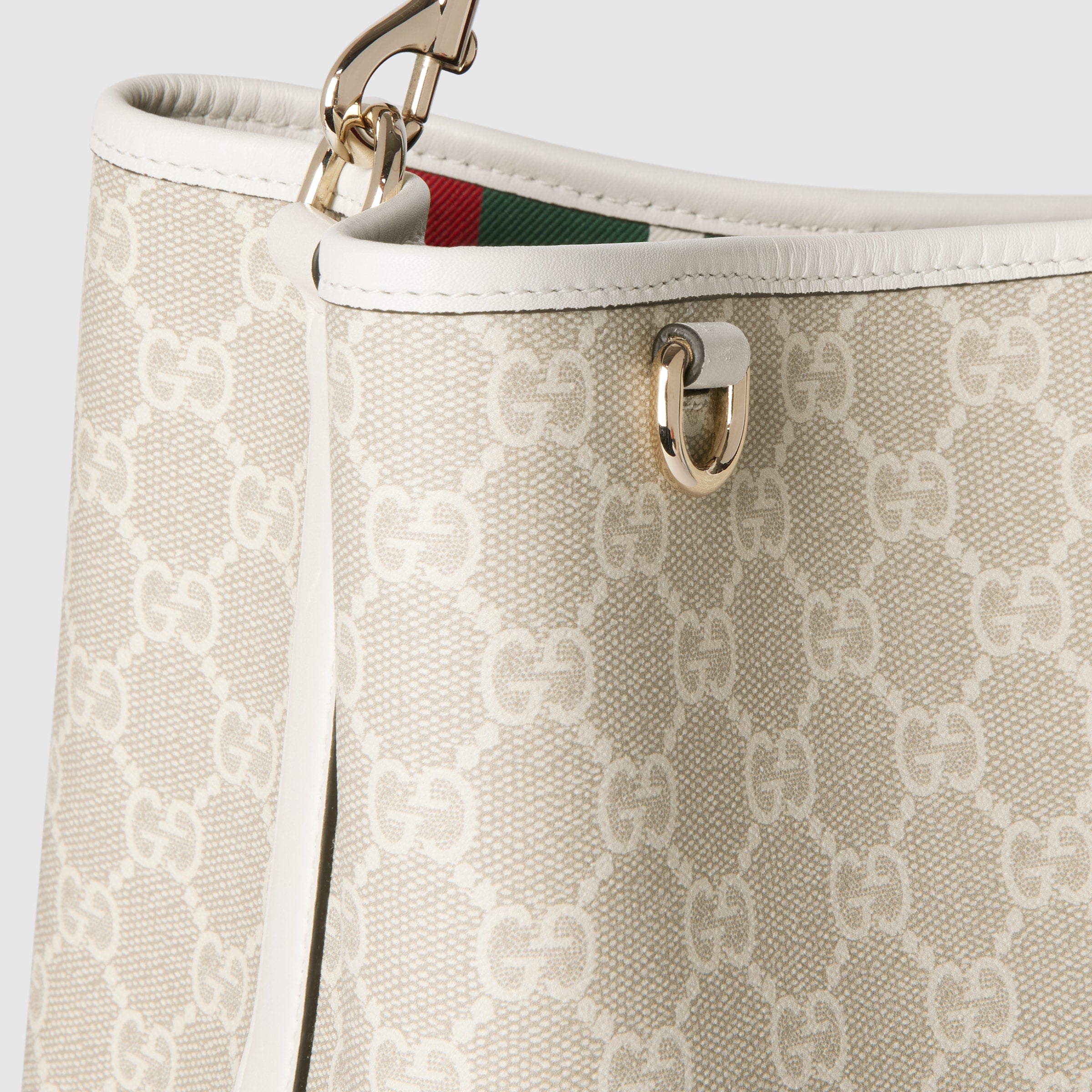 tejido beige y blanca
