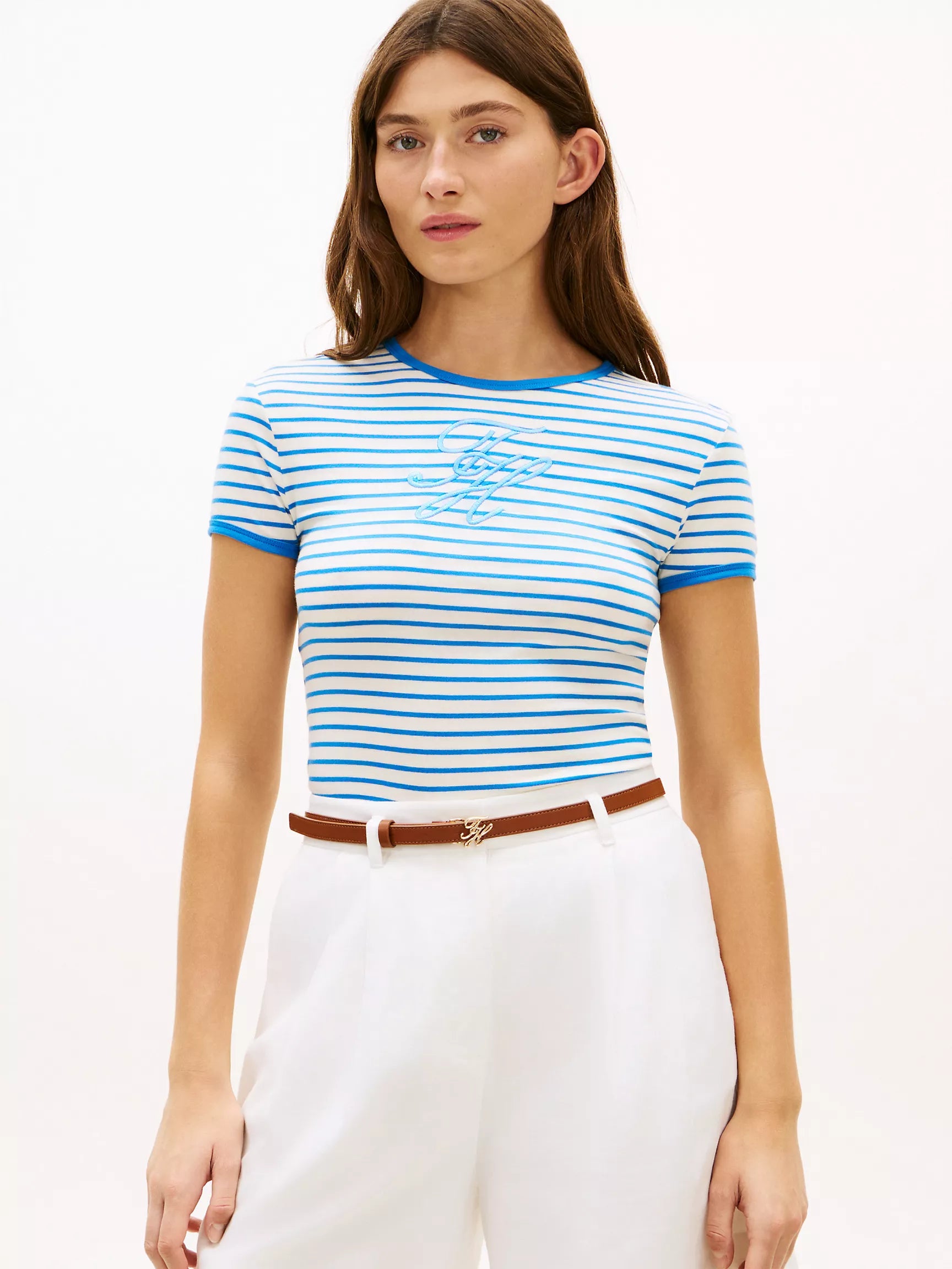 Rich Cream / Blue Stripe