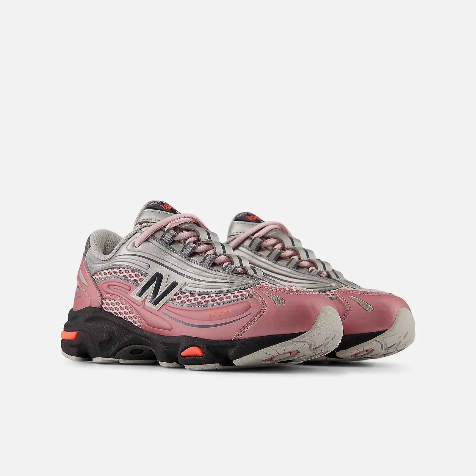Pink Taffy With Silver Metallic And Urgent Red