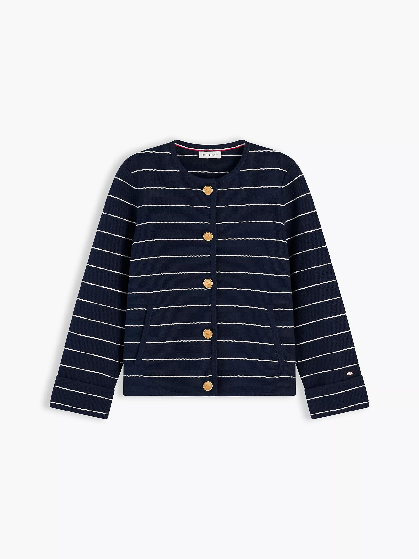 Navy Blue / Ivory Stripe