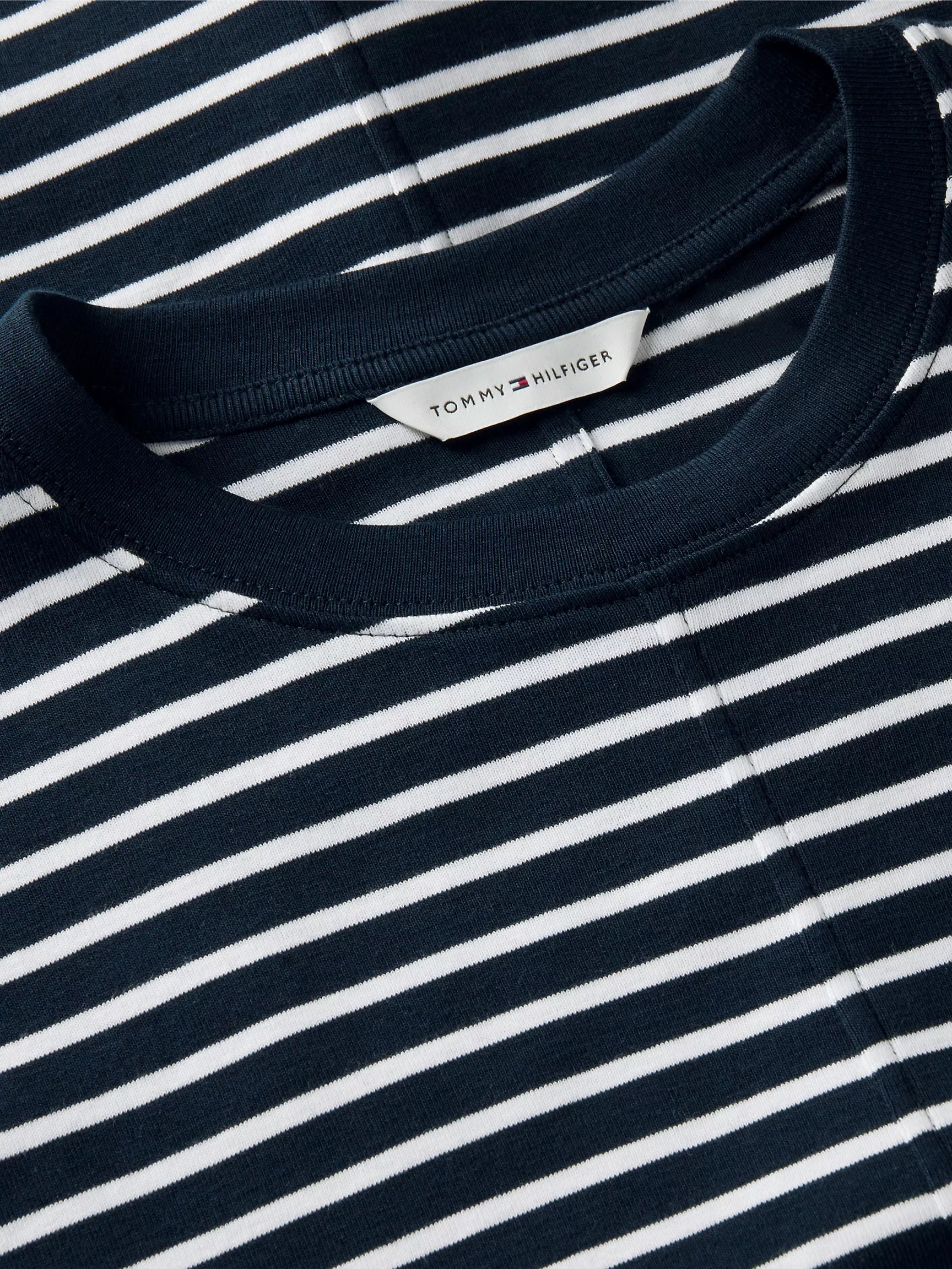 Navy Blue / Ecru Stripe