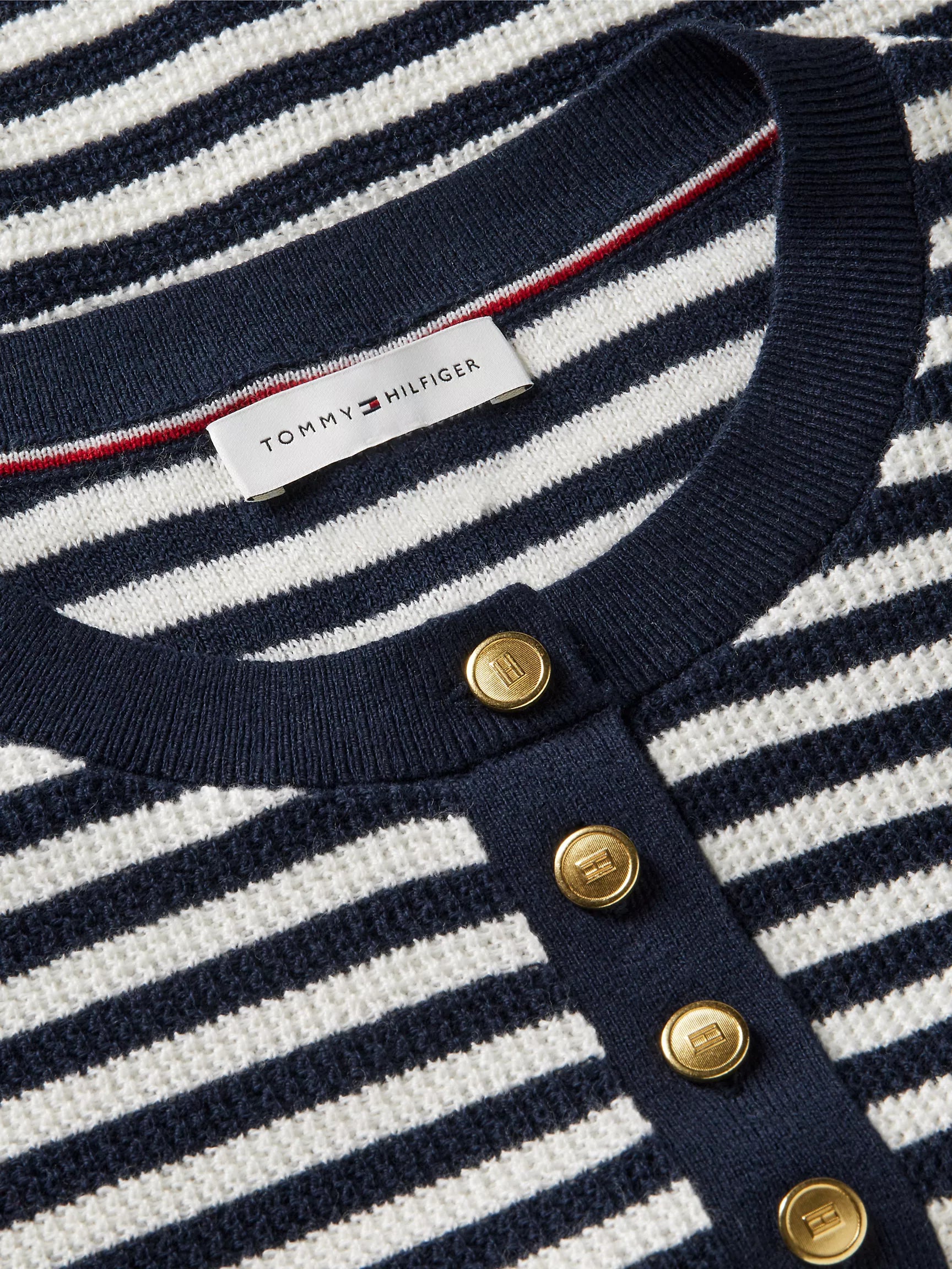 Navy Blue / Ivory Stripe