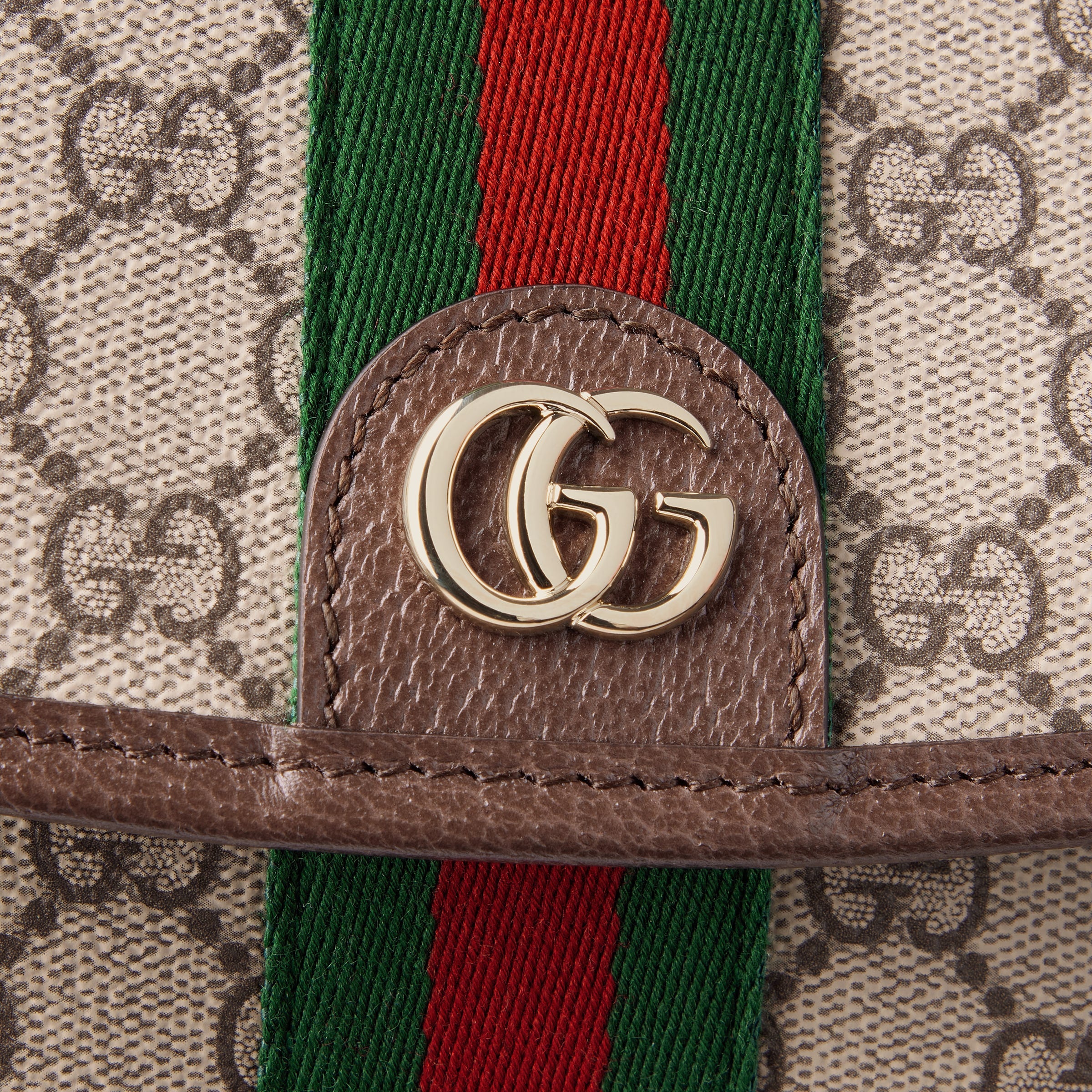 tejido con GG beige y marrón