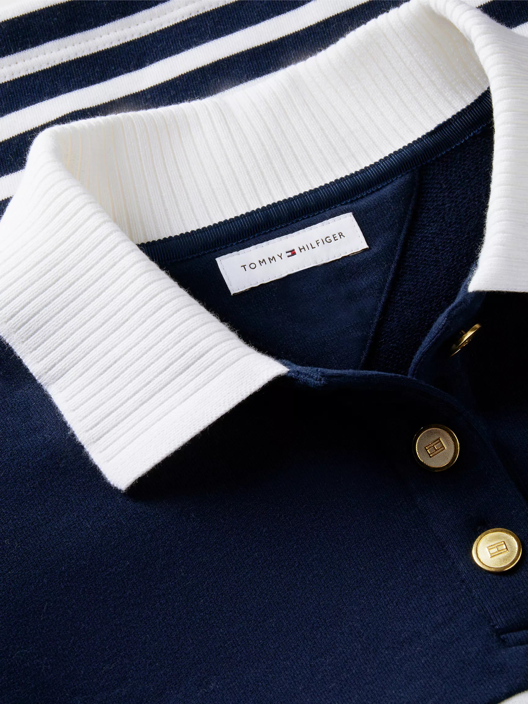 Ecru / Navy Blue Stripe 2